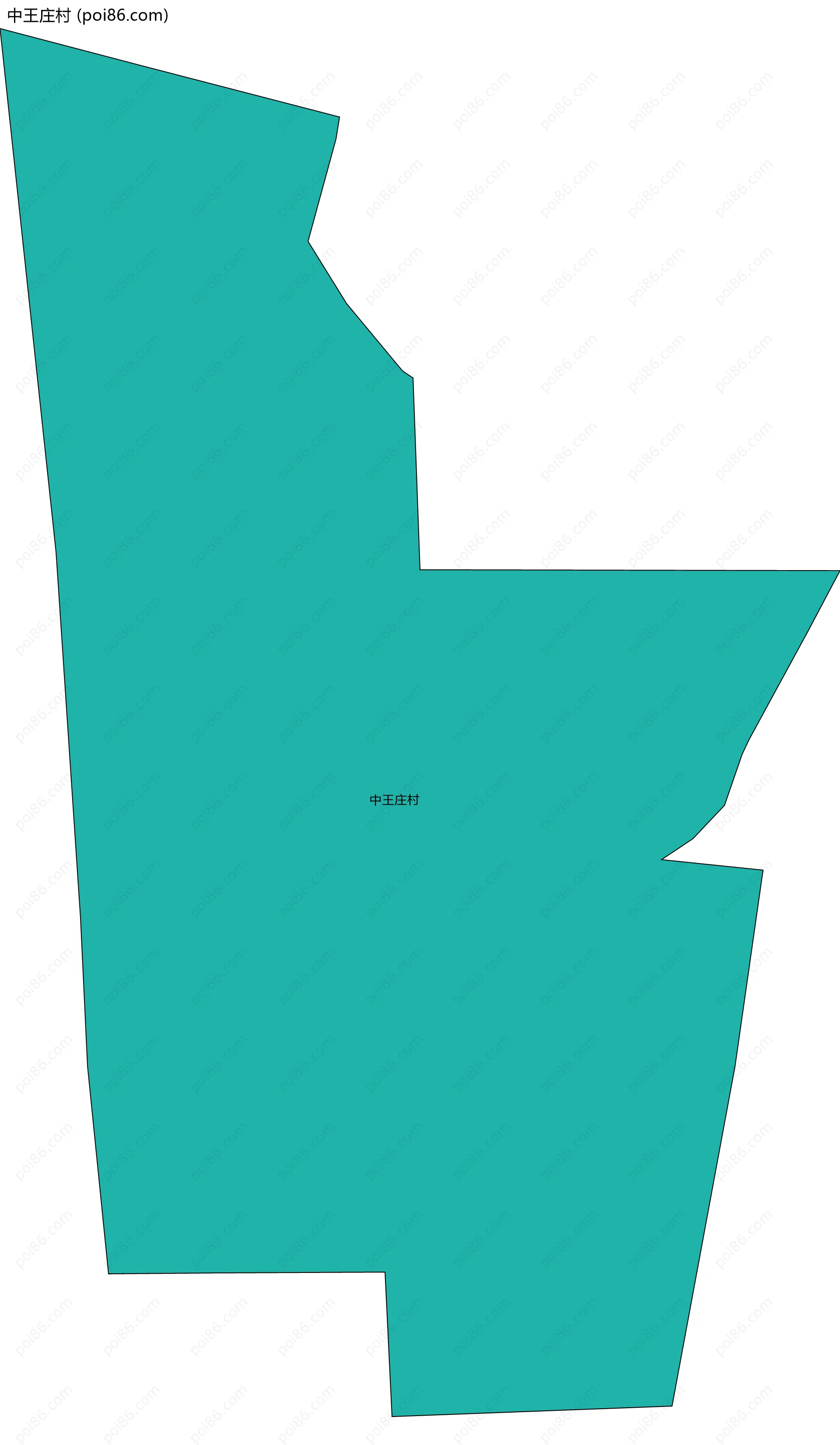 中王庄村边界地图