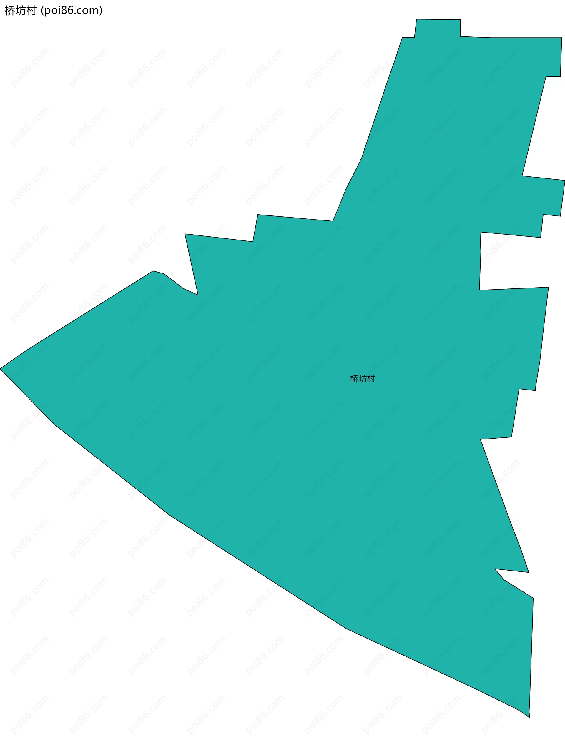 桥坊村边界地图