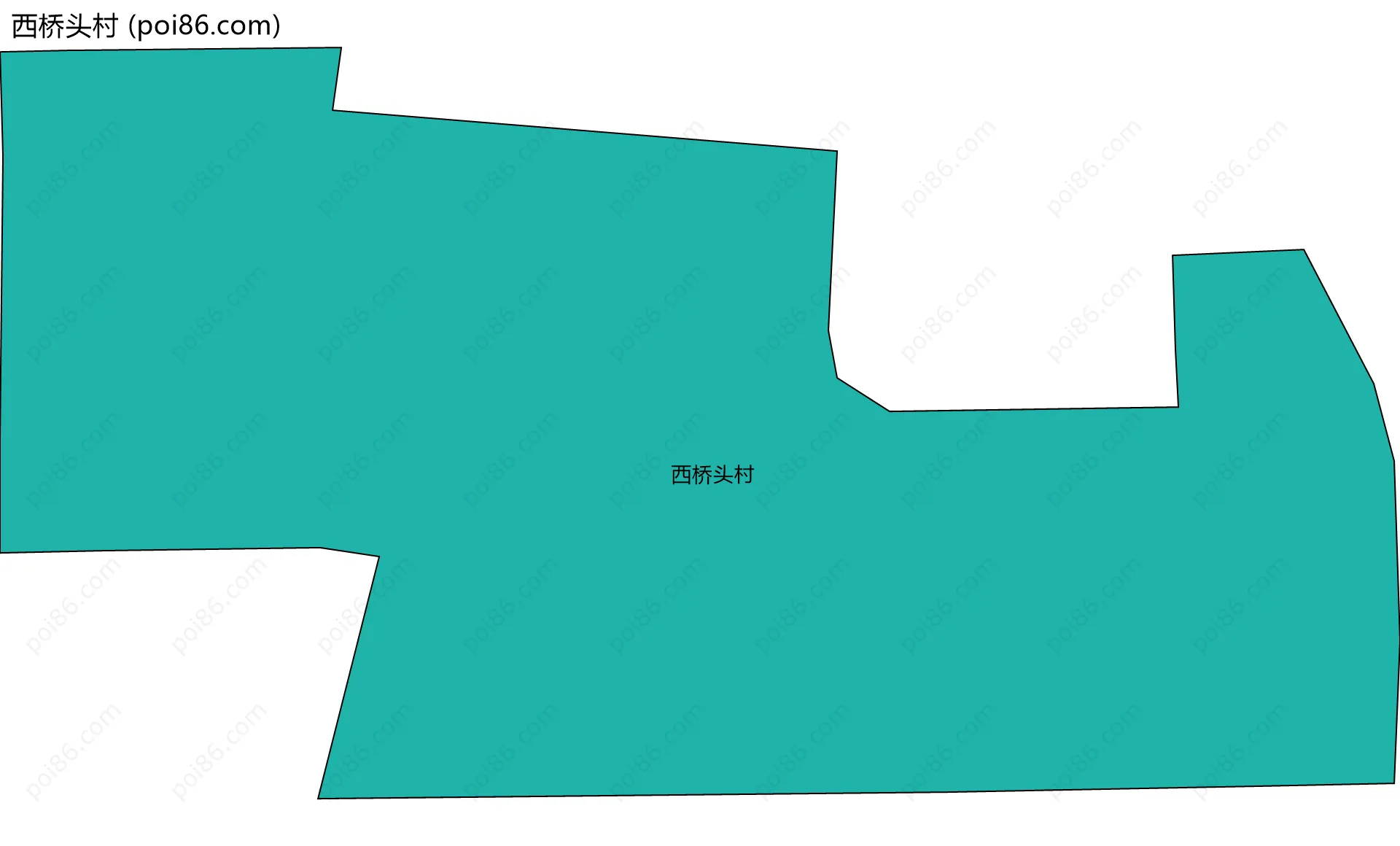 西桥头村边界地图