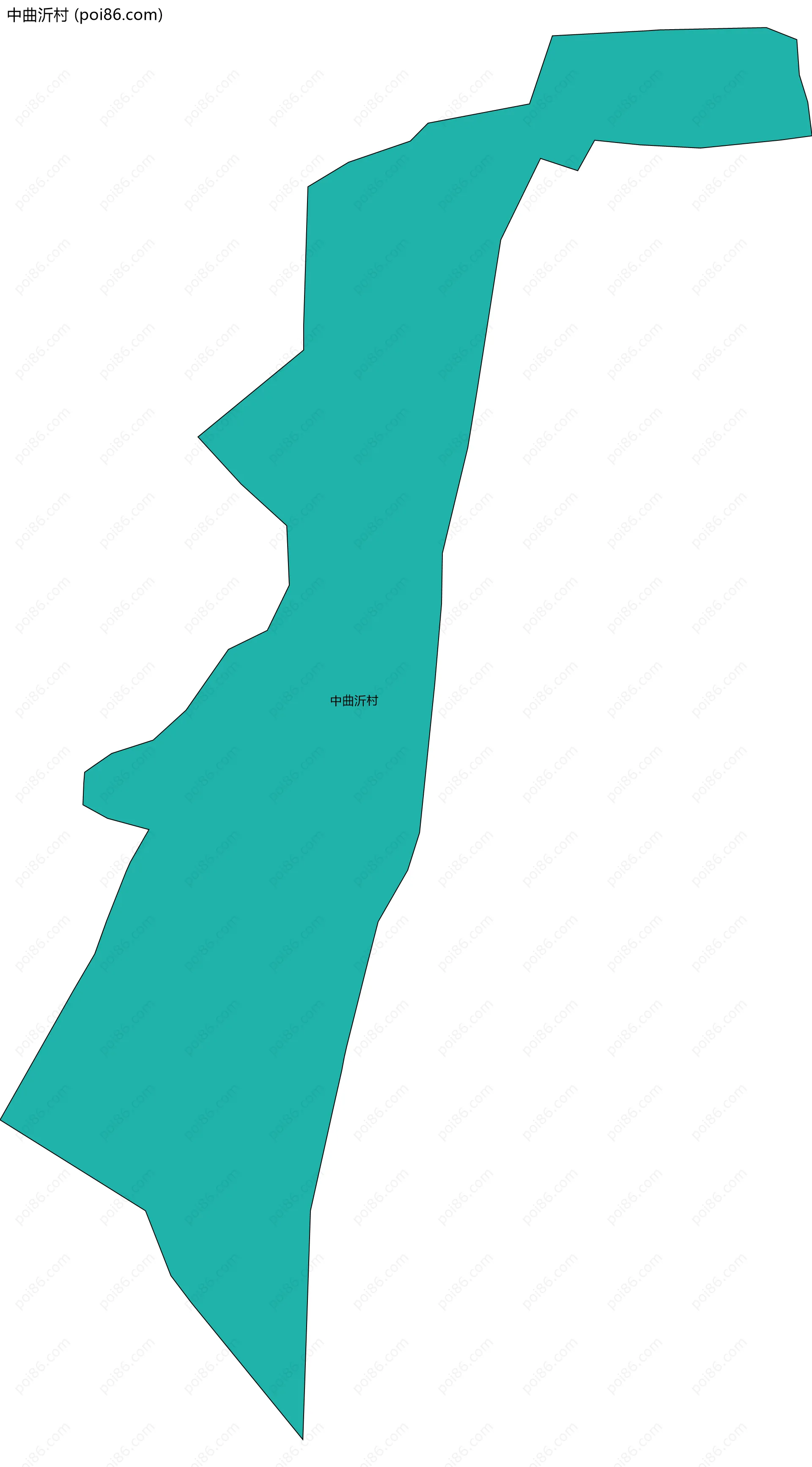 中曲沂村边界地图