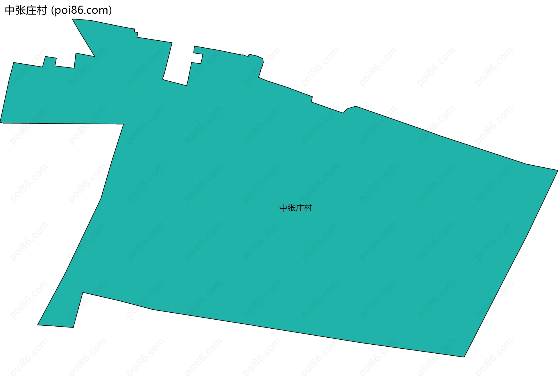 中张庄村边界地图