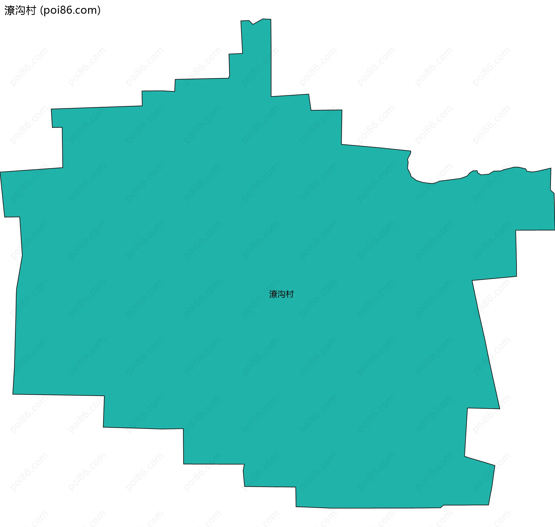 潦沟村边界地图