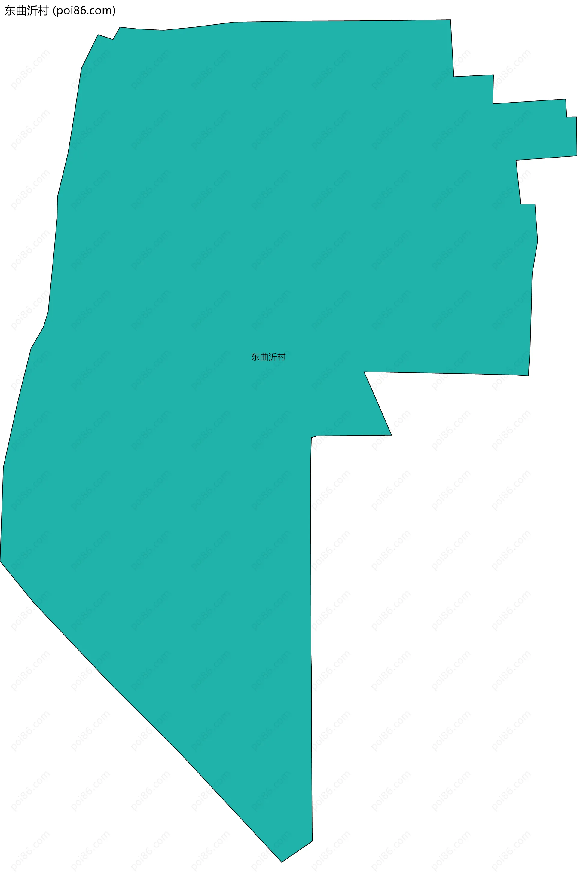 东曲沂村边界地图