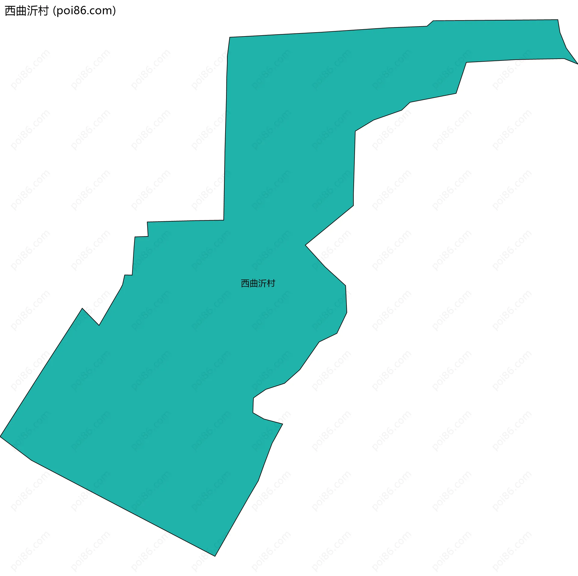 西曲沂村边界地图