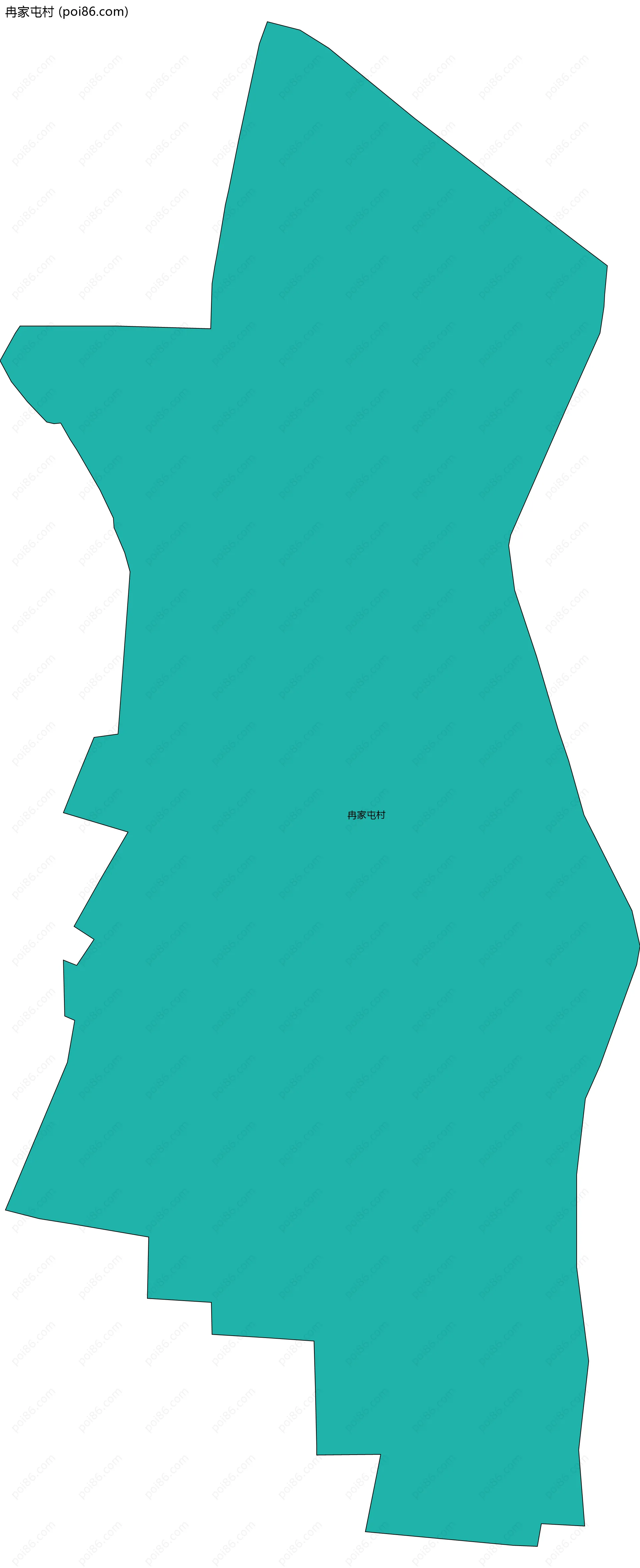 冉家屯村边界地图