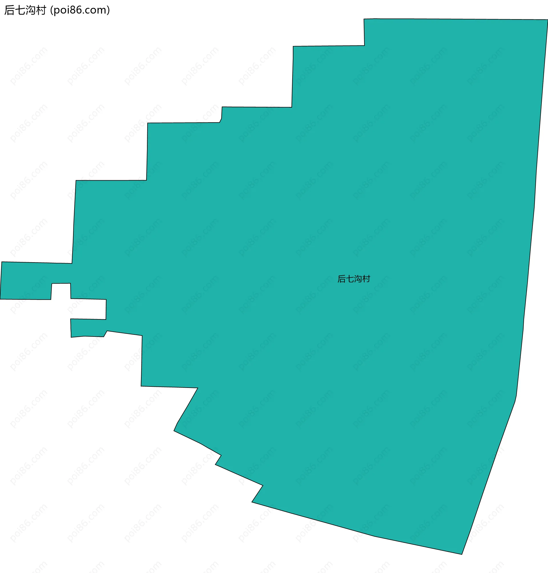 后七沟村边界地图