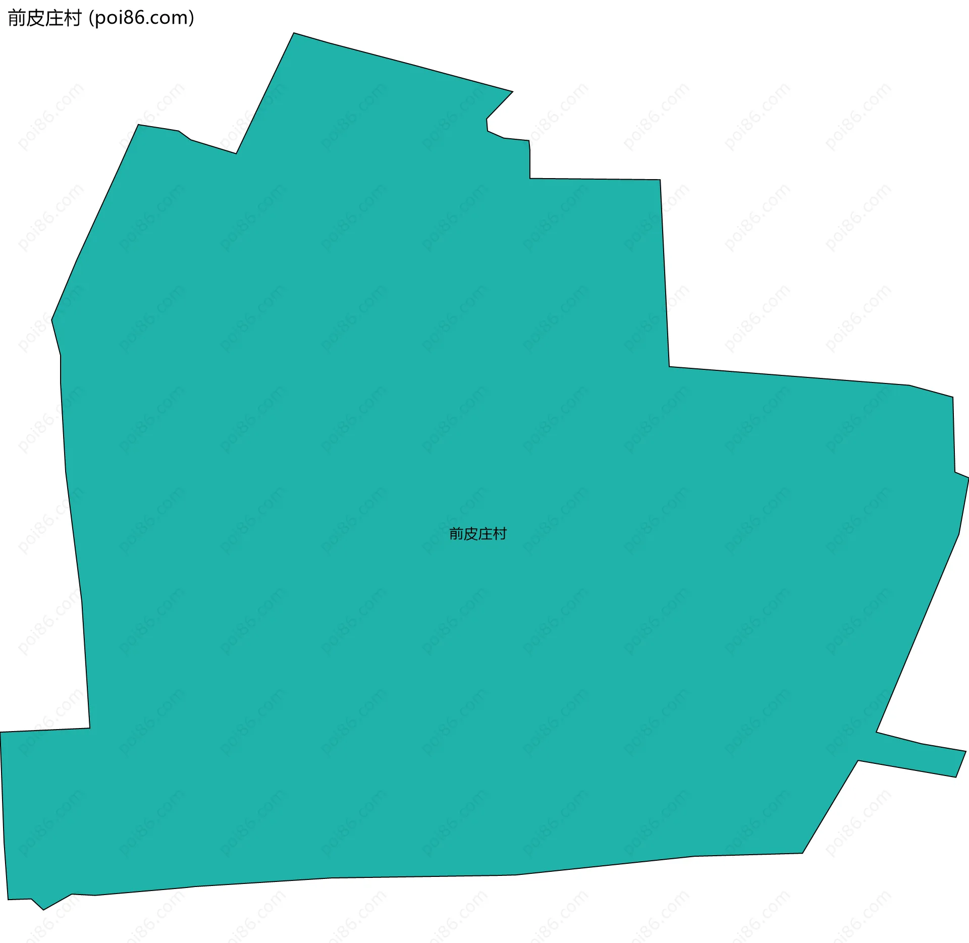 前皮庄村边界地图