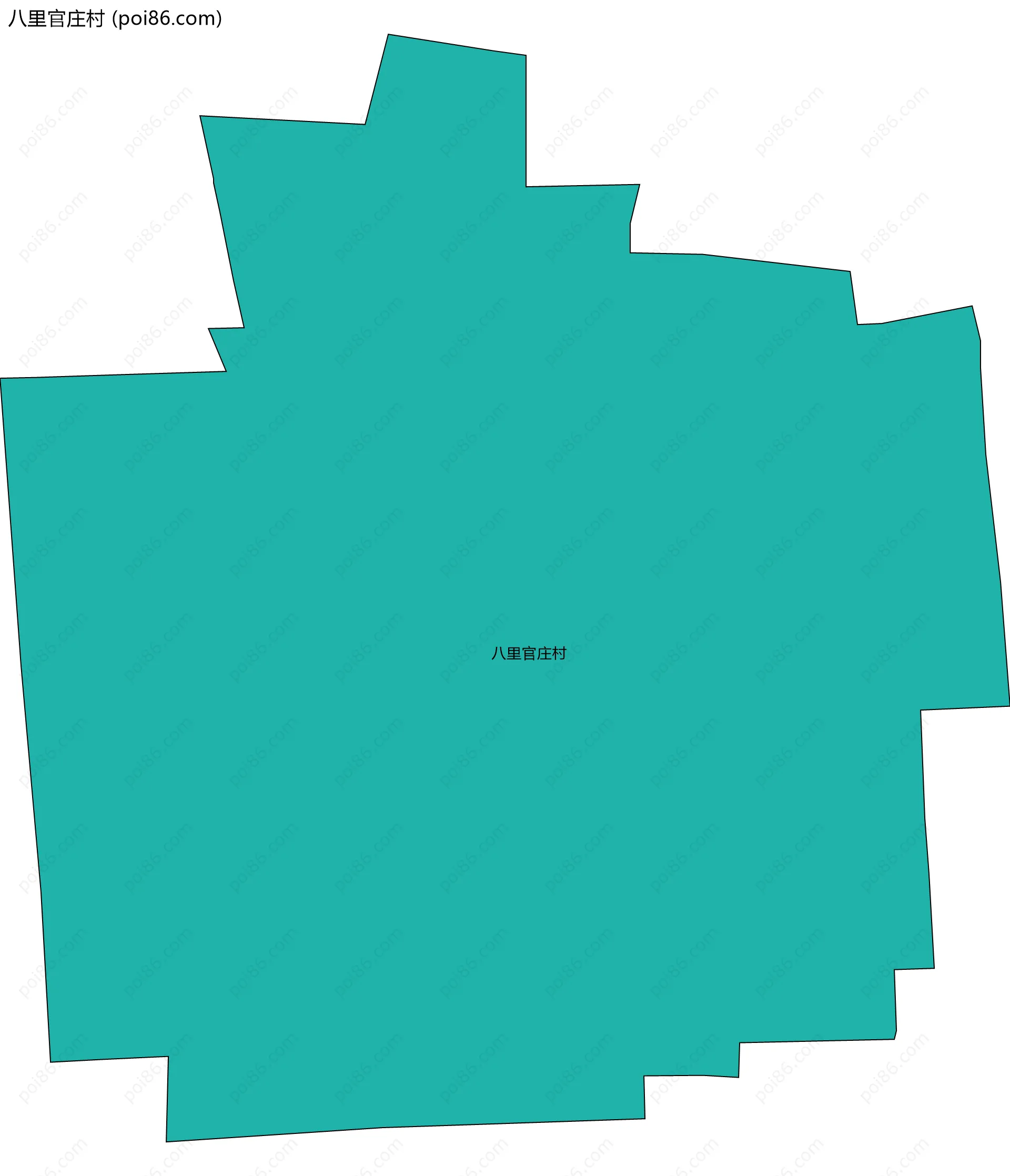 八里官庄村边界地图