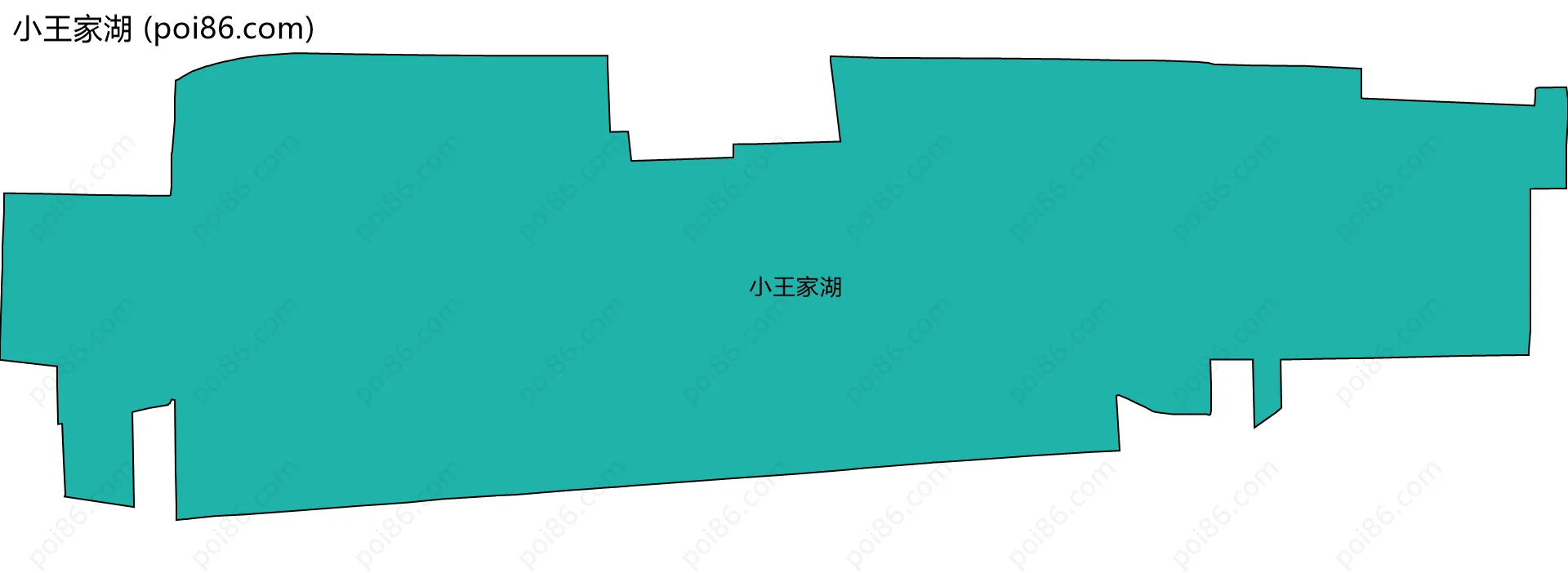 小王家湖边界地图