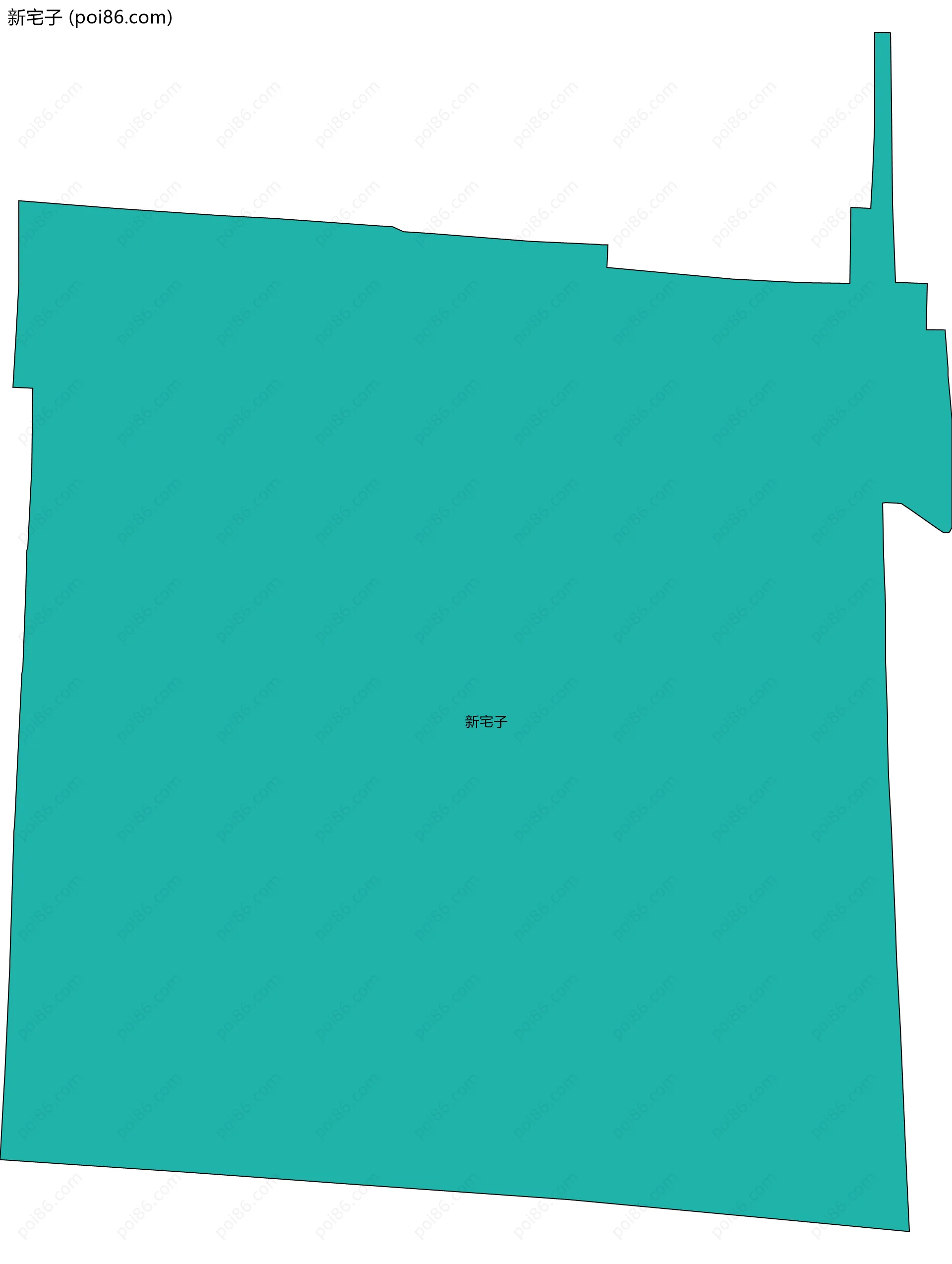 新宅子边界地图