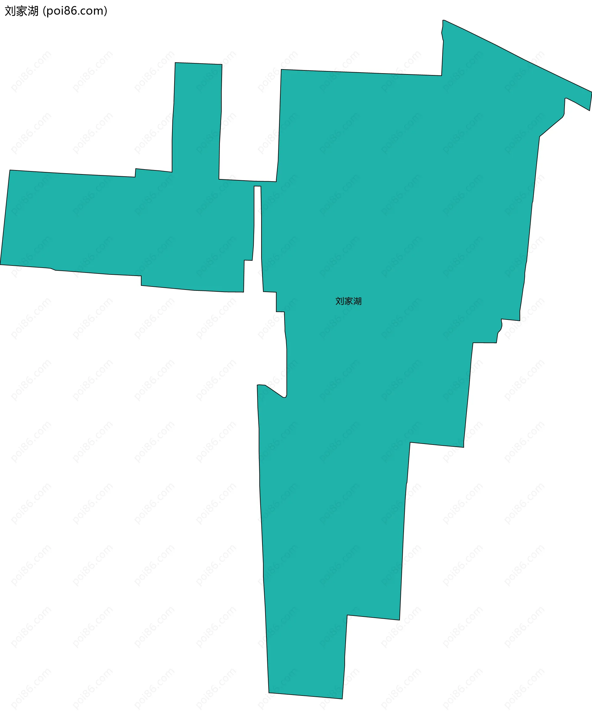 刘家湖边界地图