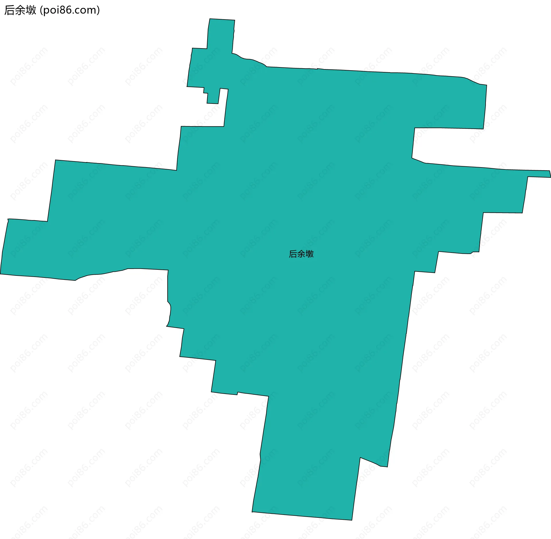 后余墩边界地图