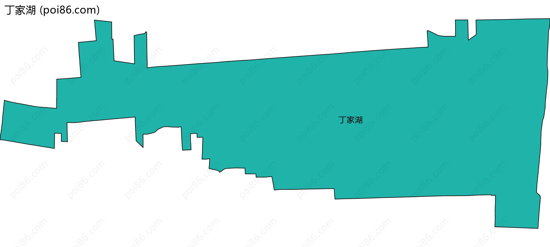 丁家湖边界地图