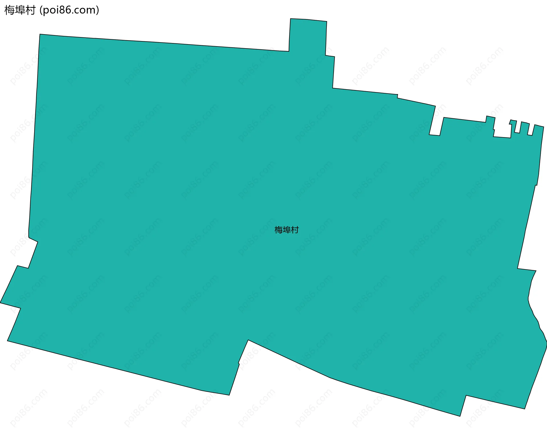 梅埠村边界地图