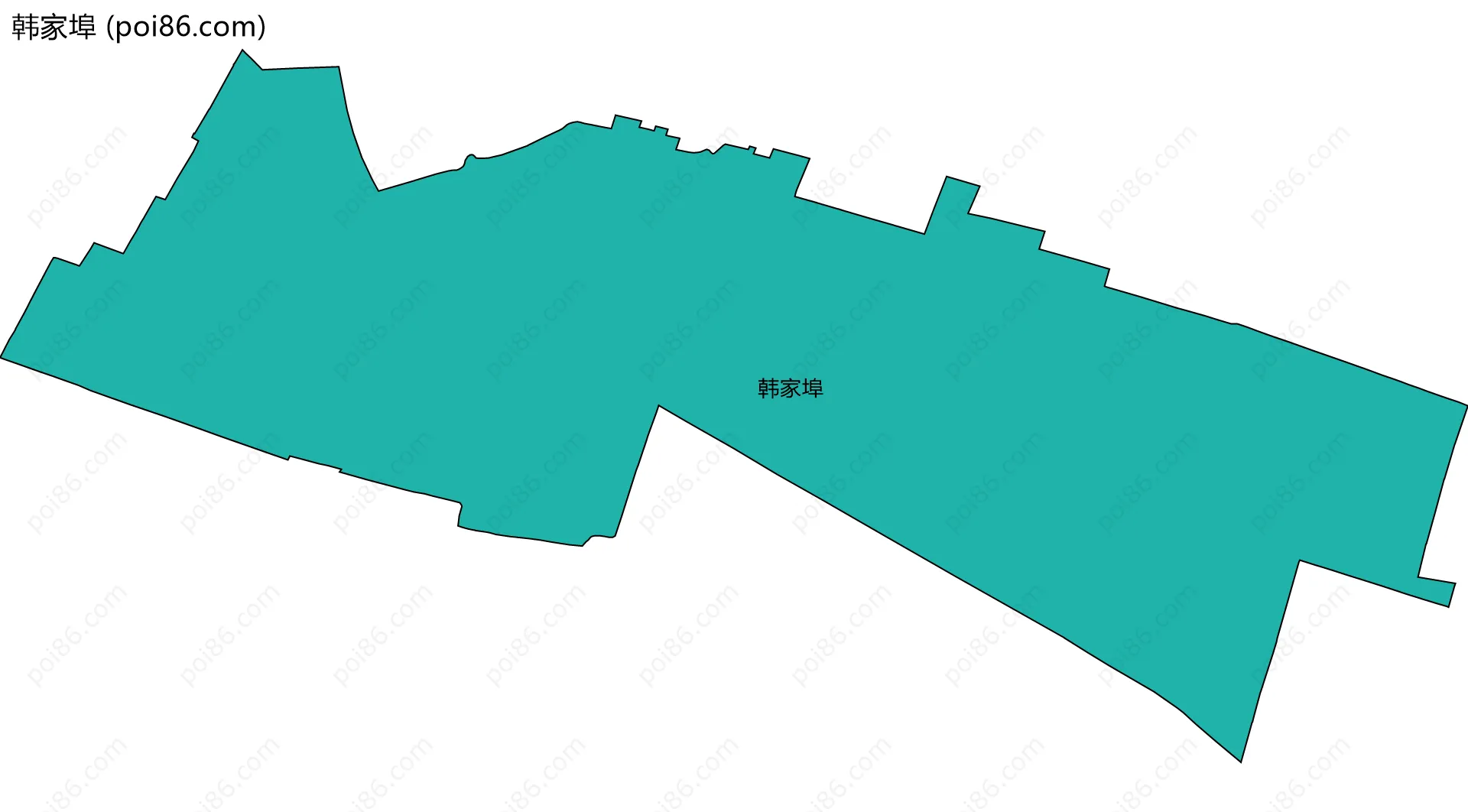 韩家埠边界地图