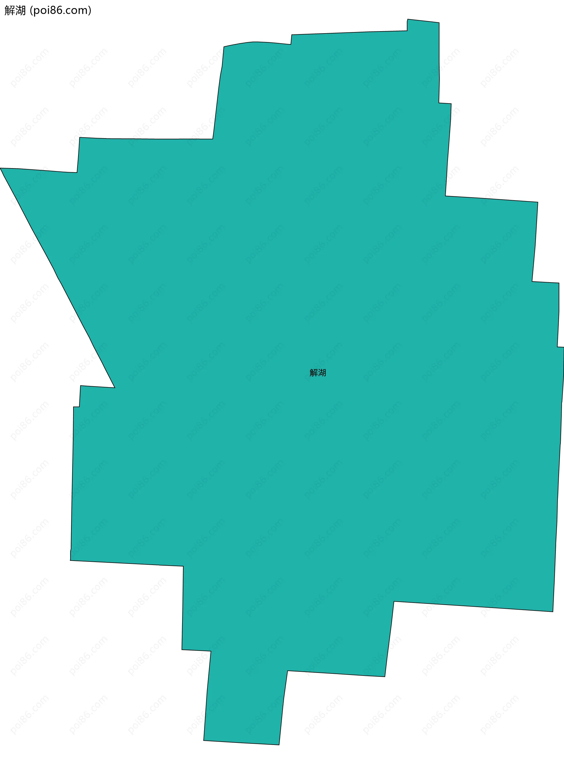 解湖边界地图
