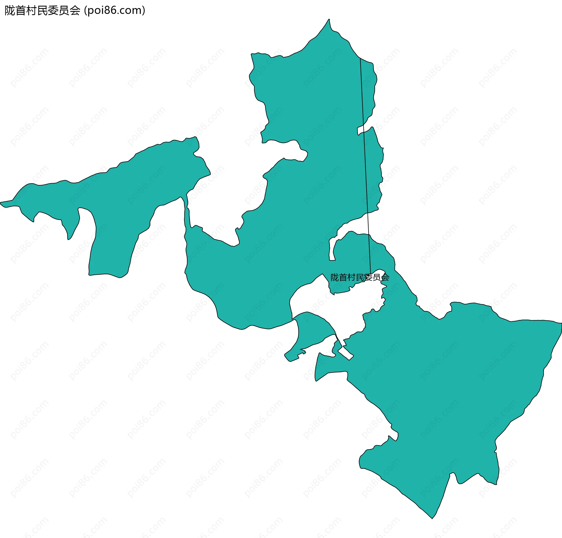 陇首村民委员会边界地图