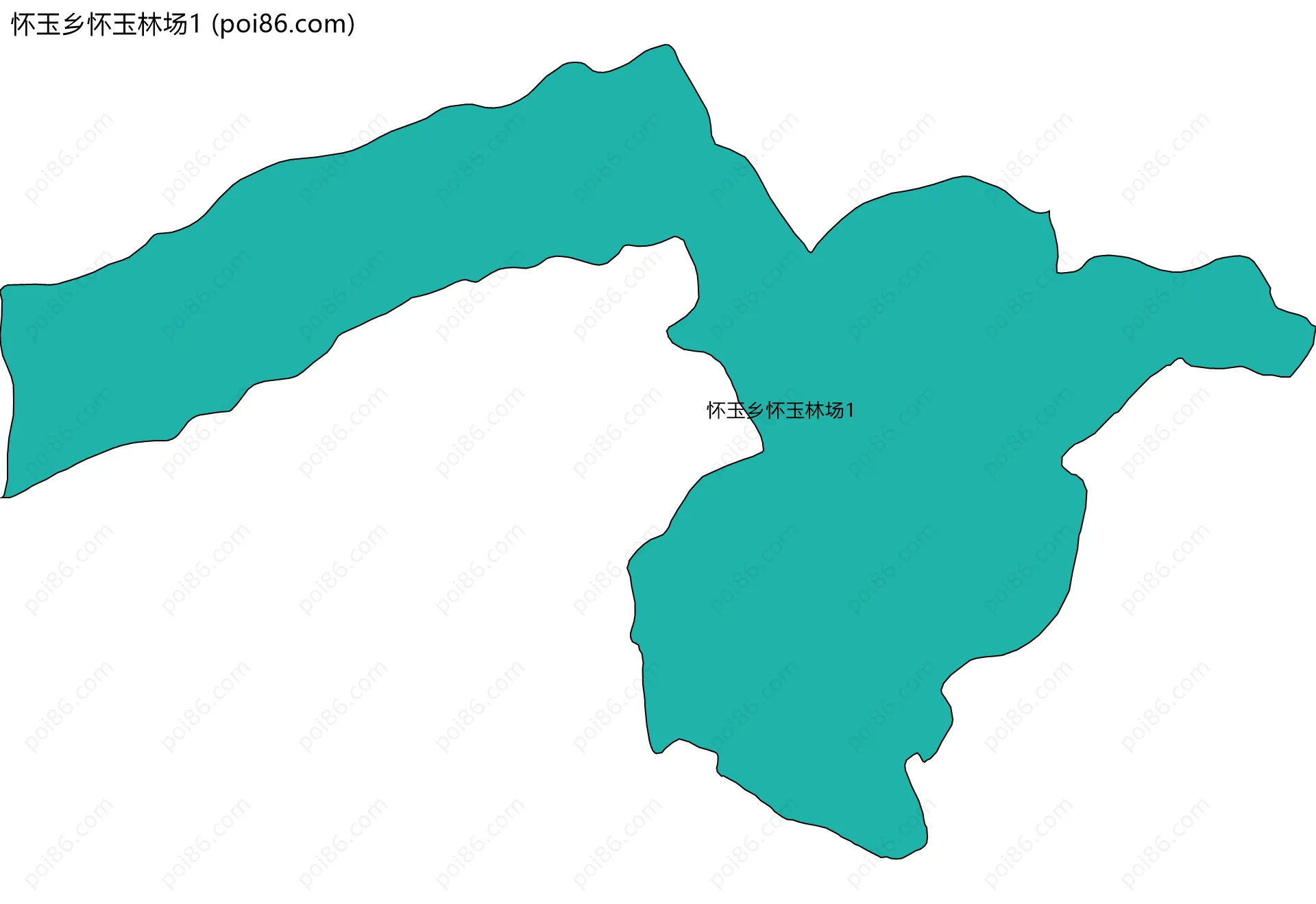 怀玉乡怀玉林场1边界地图