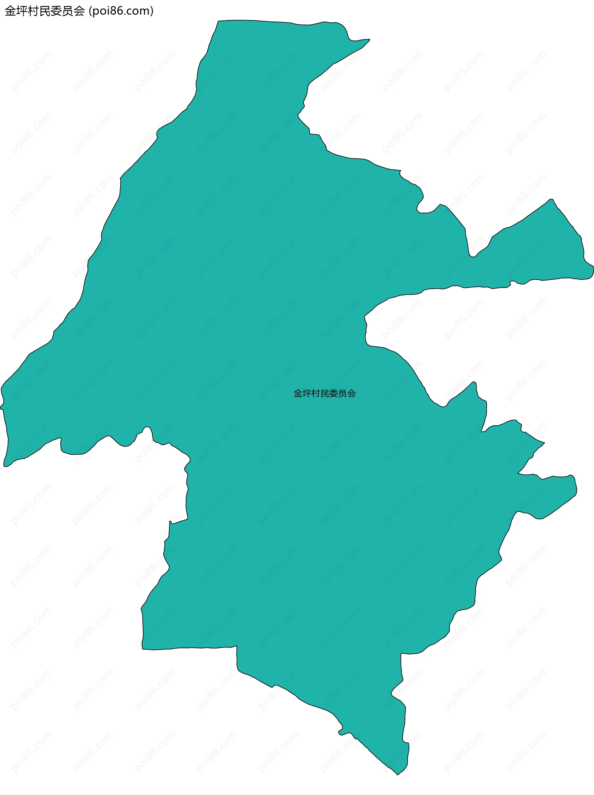 金坪村民委员会边界地图