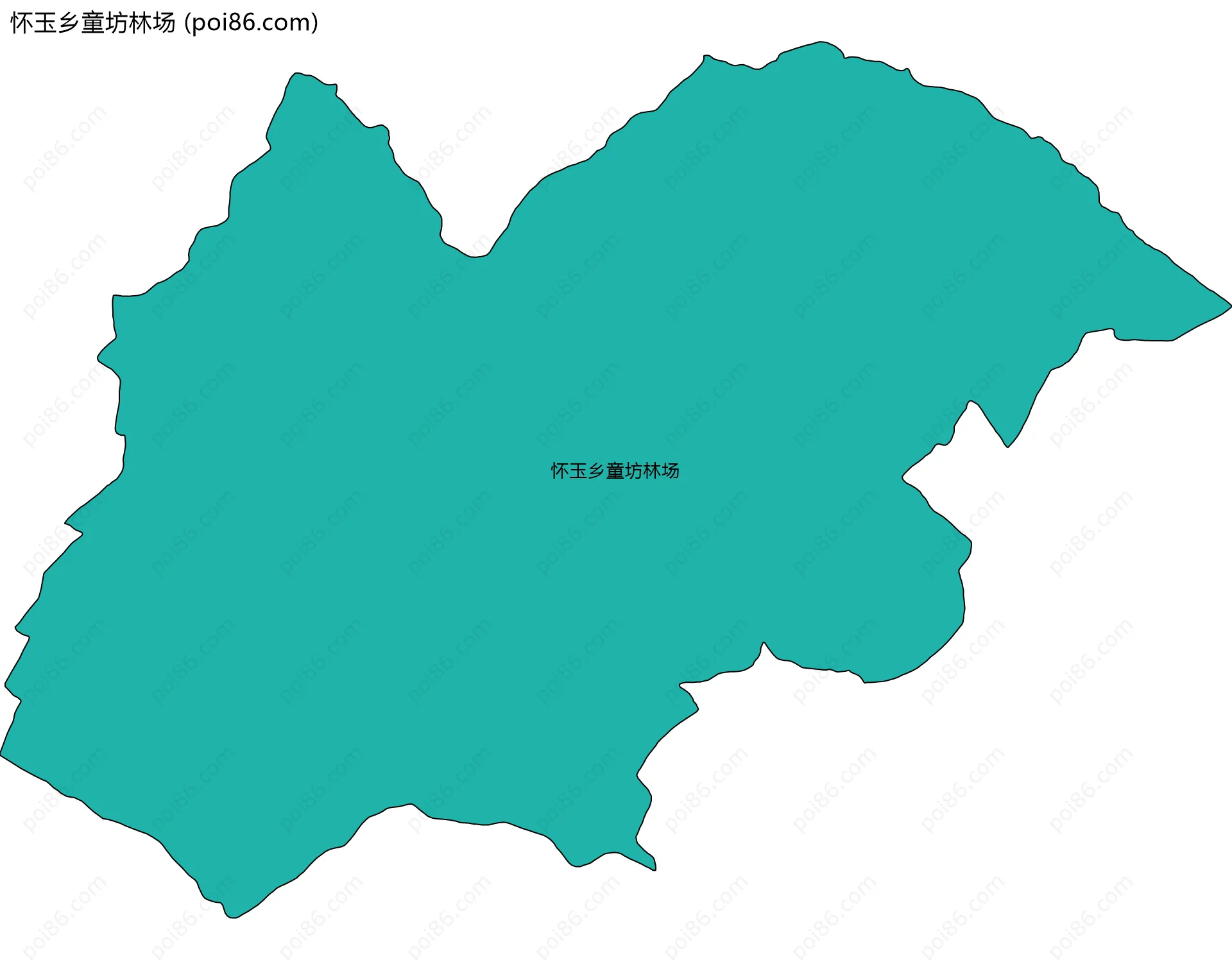 怀玉乡童坊林场边界地图