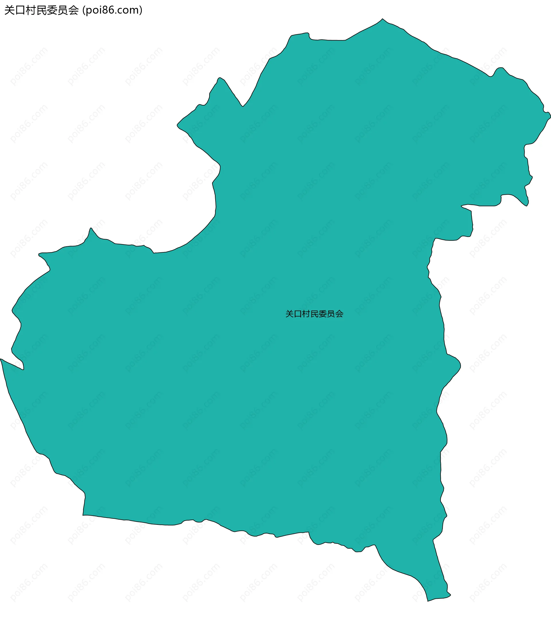 关口村民委员会边界地图