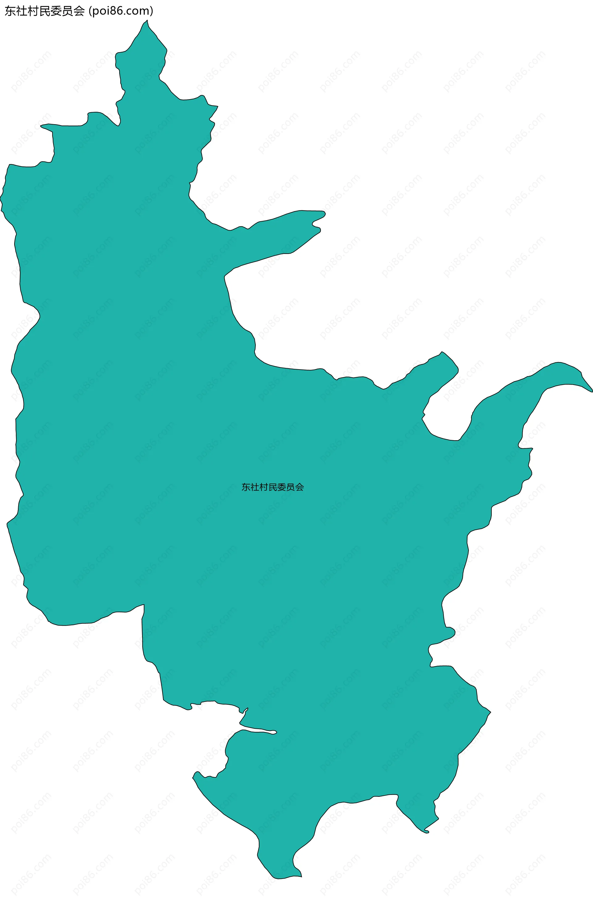 东社村民委员会边界地图