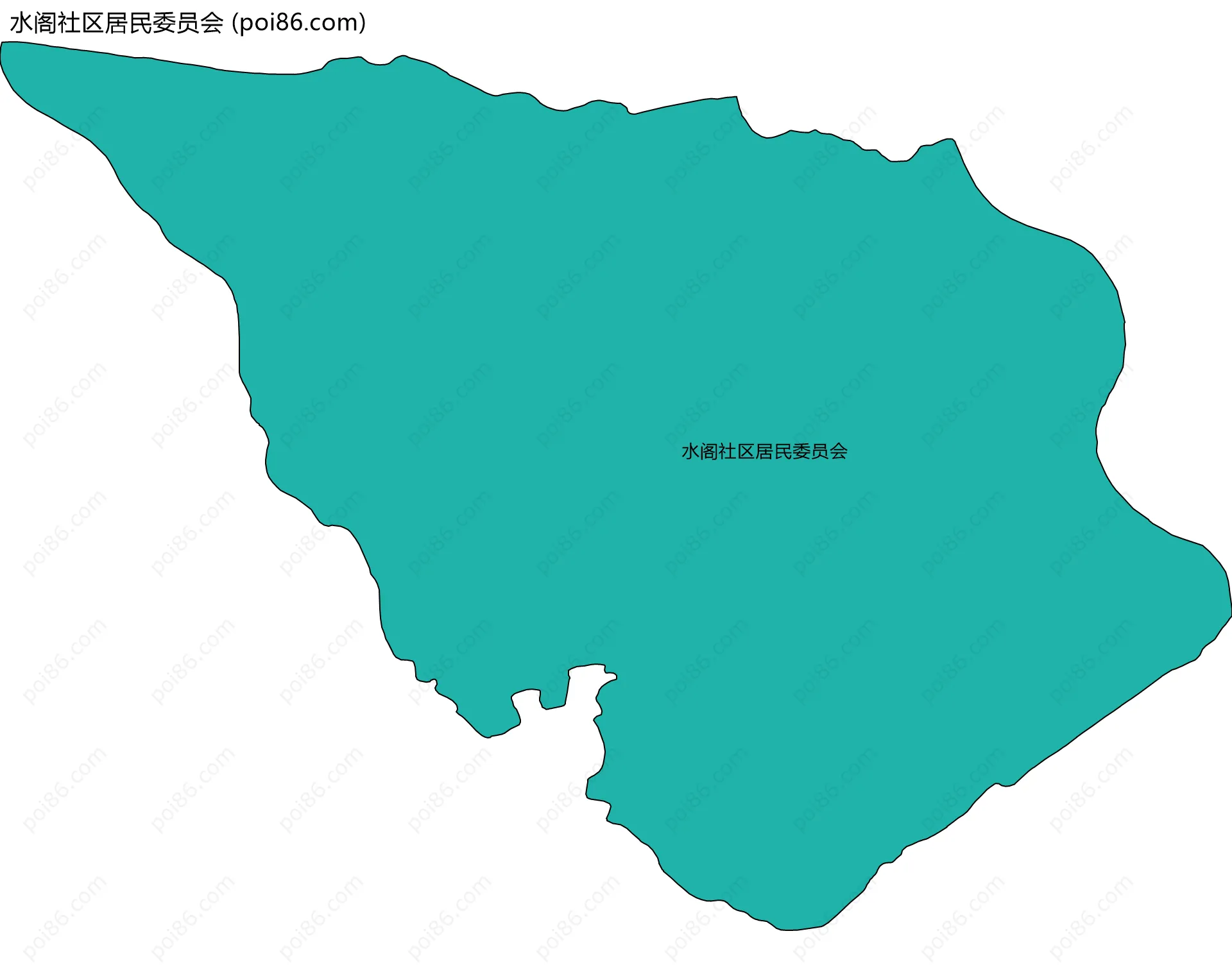 水阁社区居民委员会边界地图