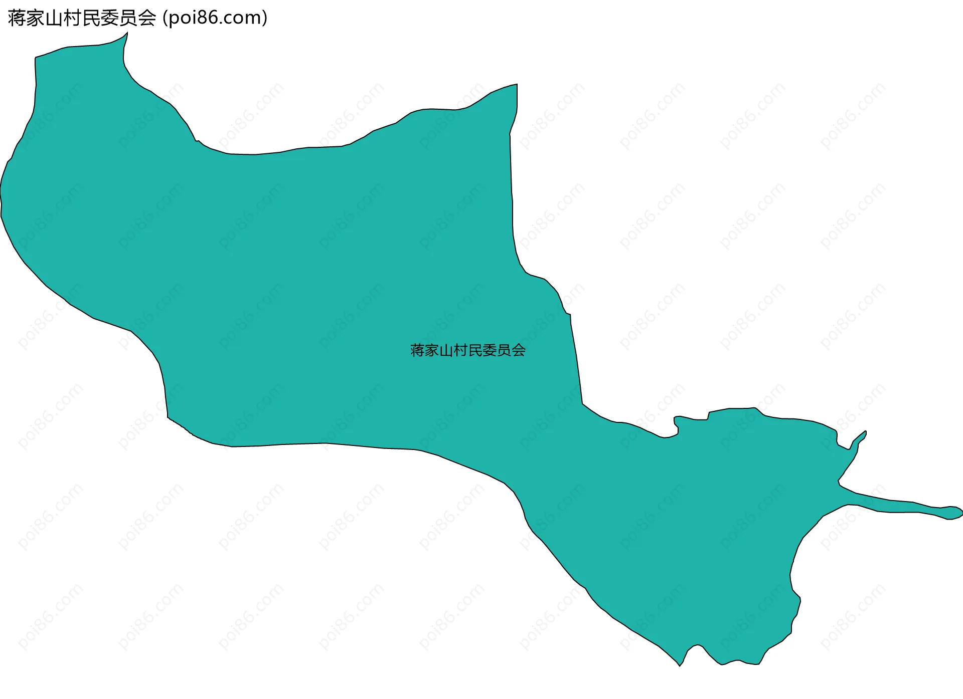 蒋家山村民委员会边界地图