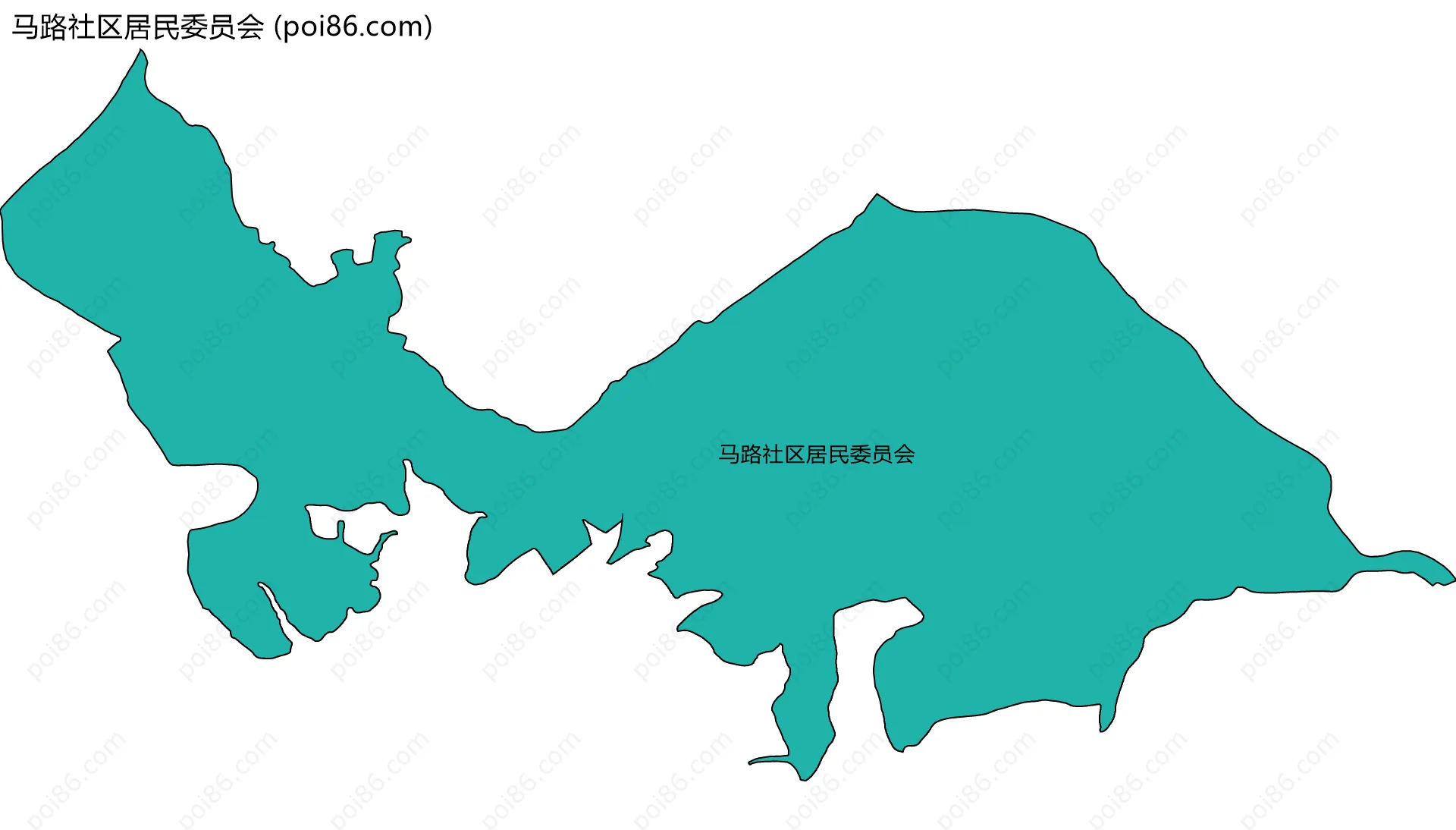 马路社区居民委员会边界地图