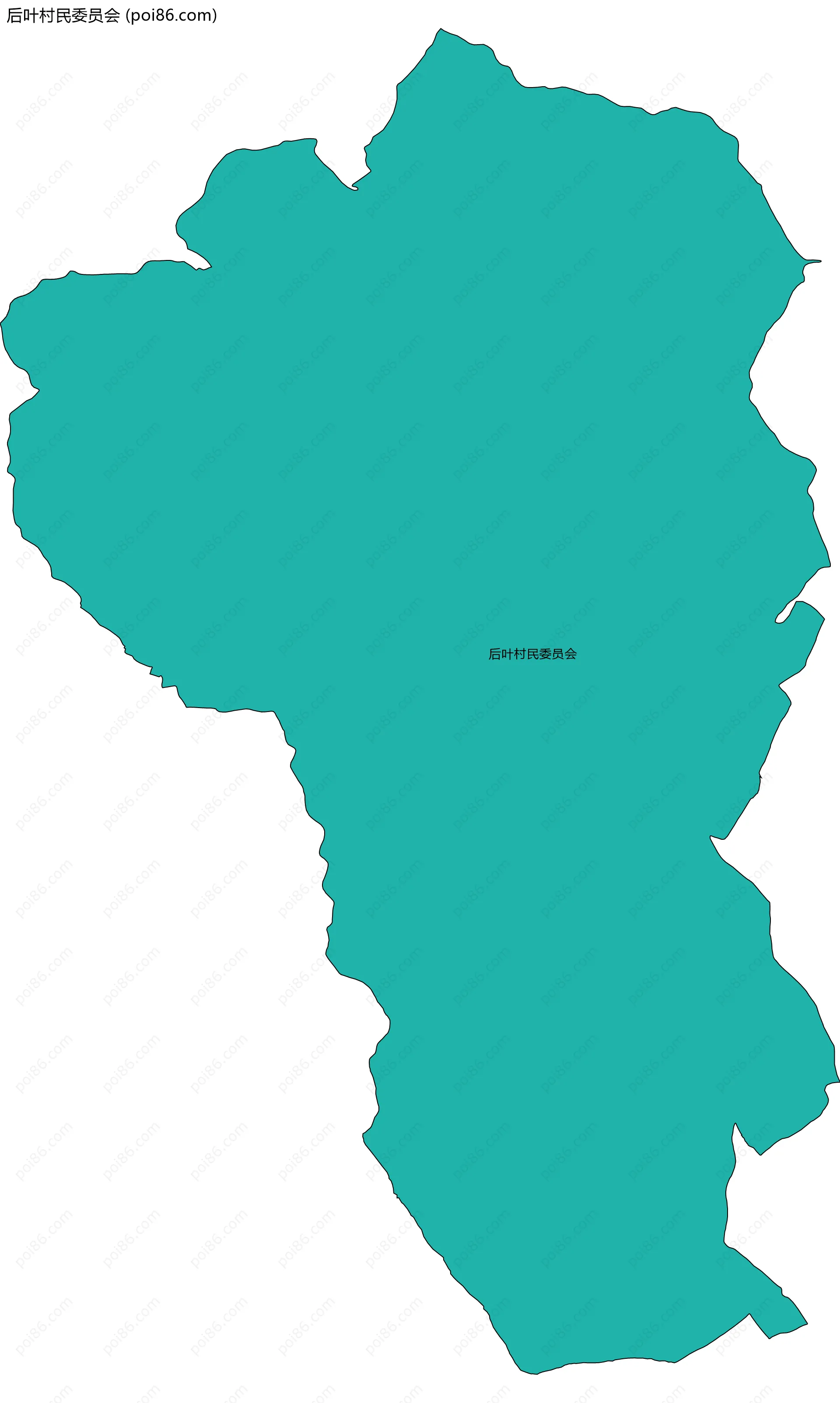 后叶村民委员会边界地图
