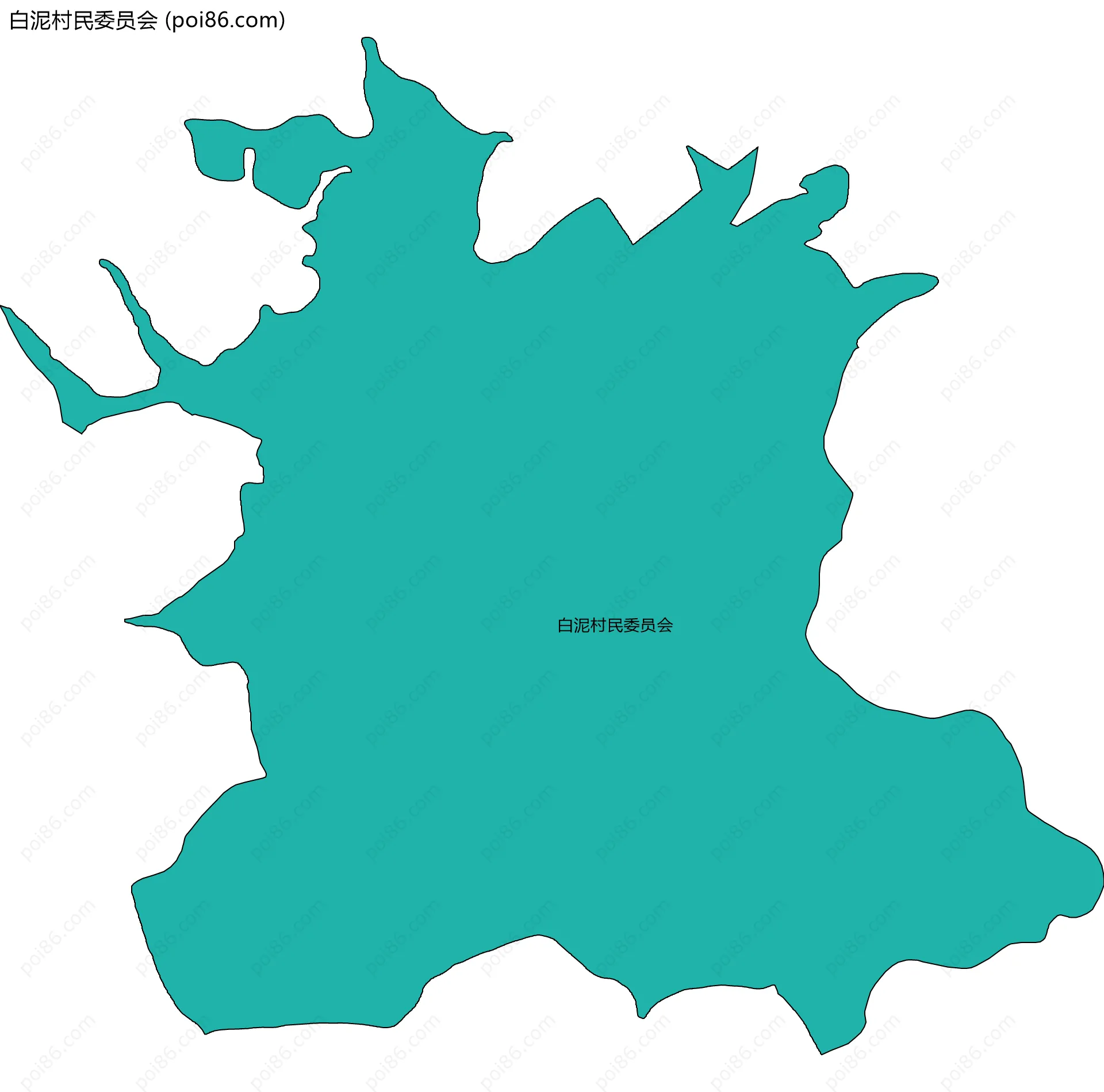 白泥村民委员会边界地图