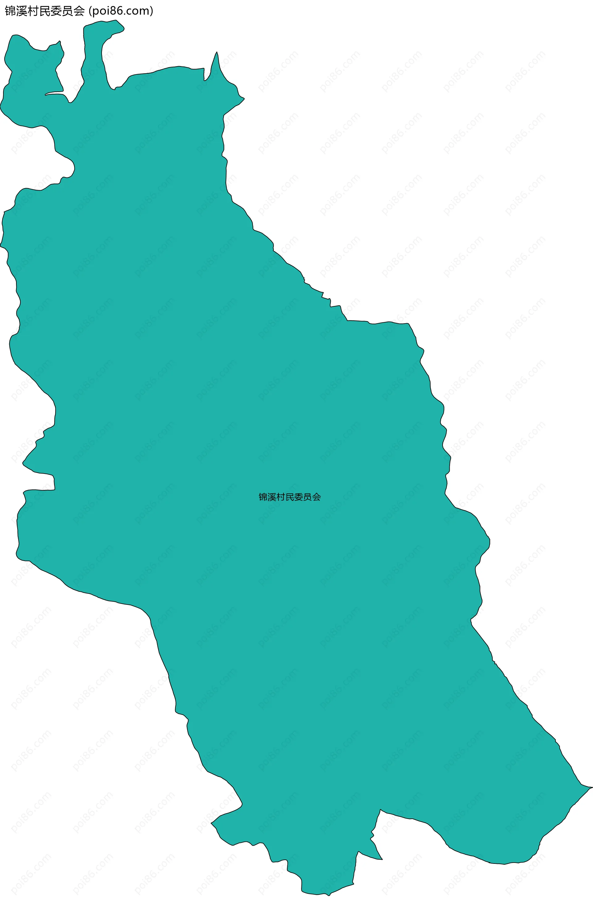 锦溪村民委员会边界地图