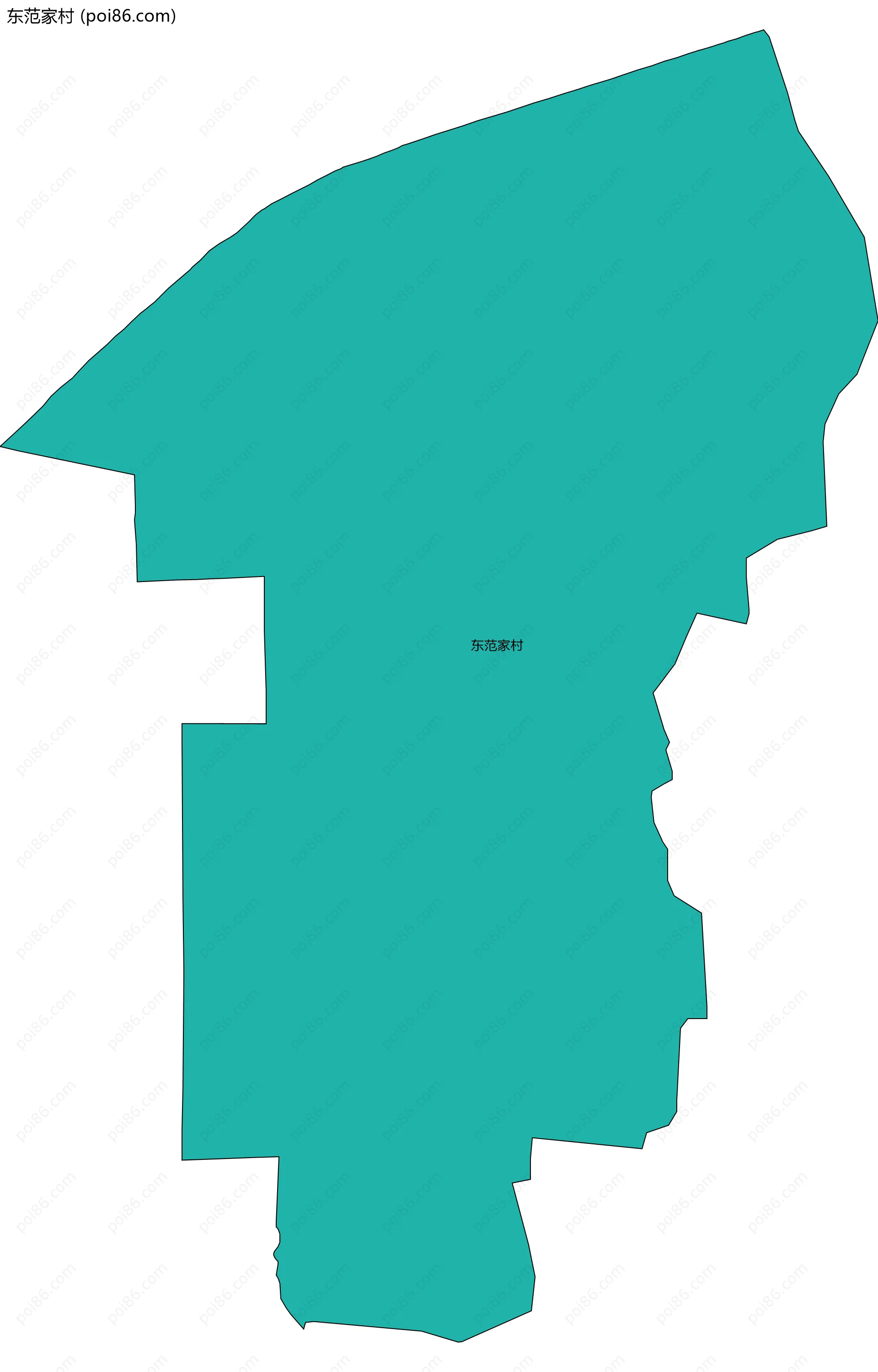 东范家村边界地图