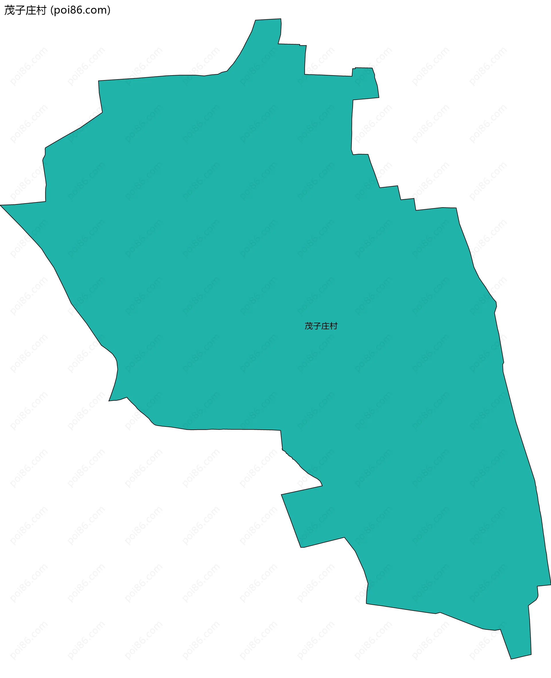 茂子庄村边界地图