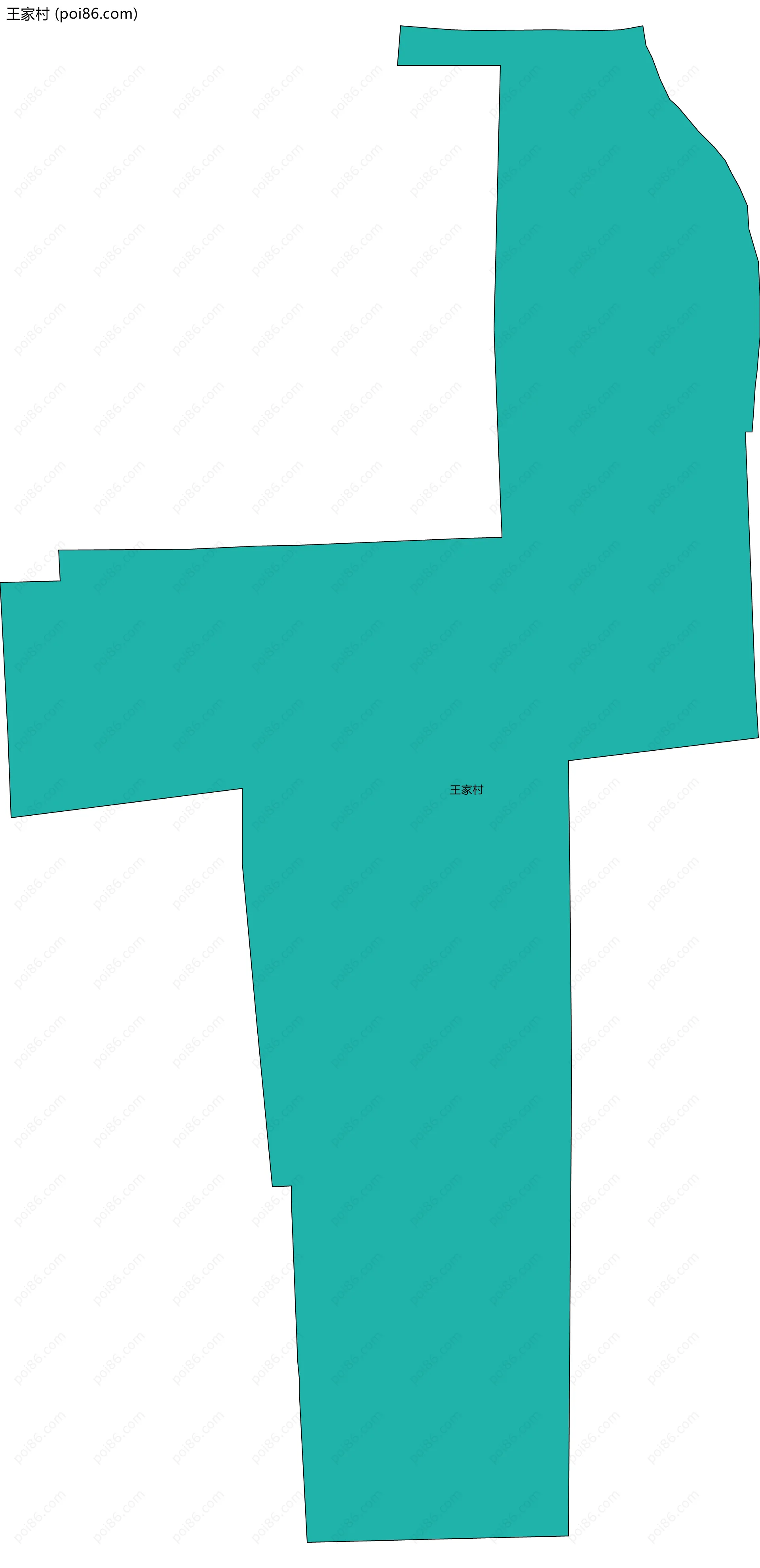 王家村边界地图