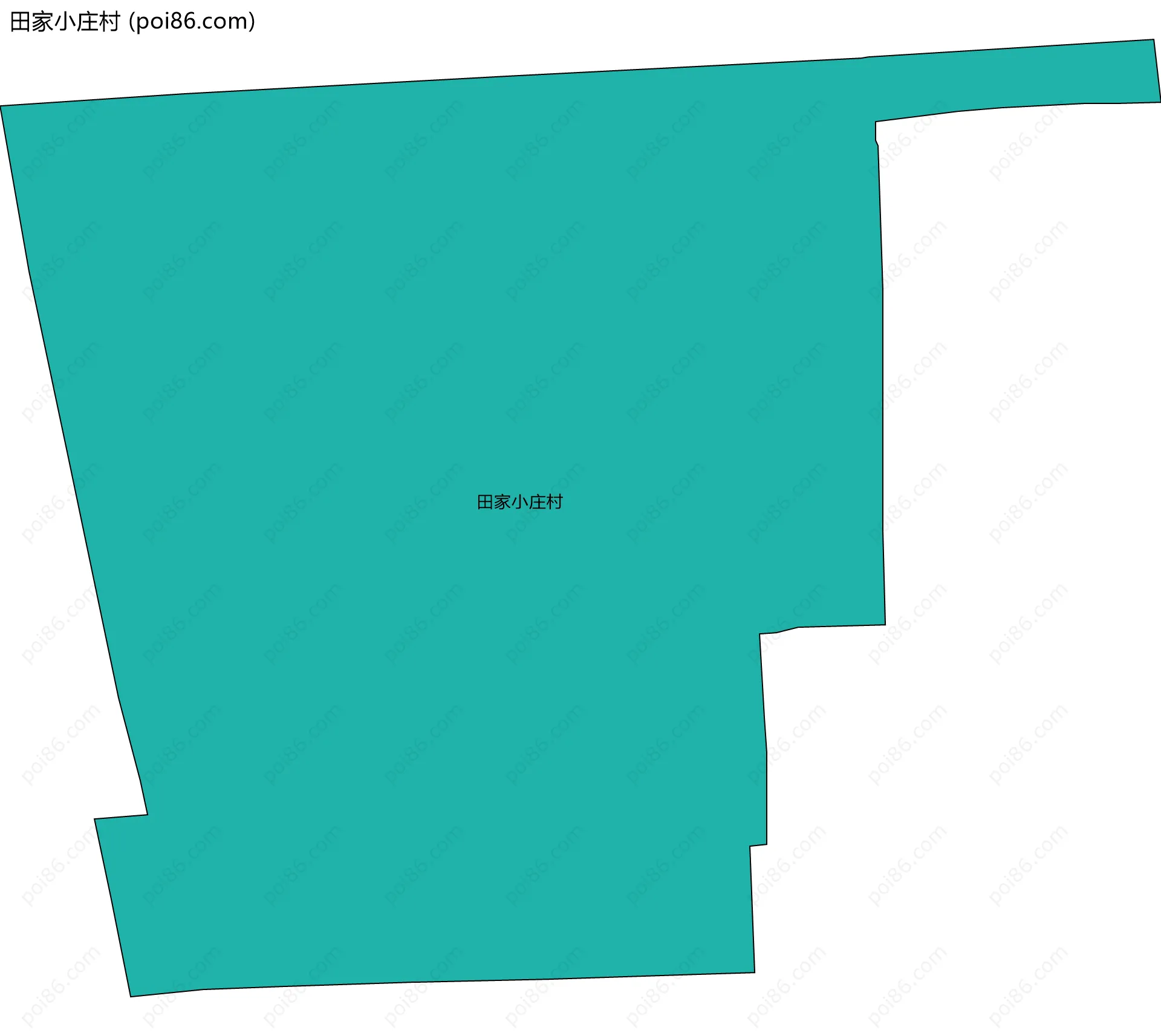 田家小庄村边界地图