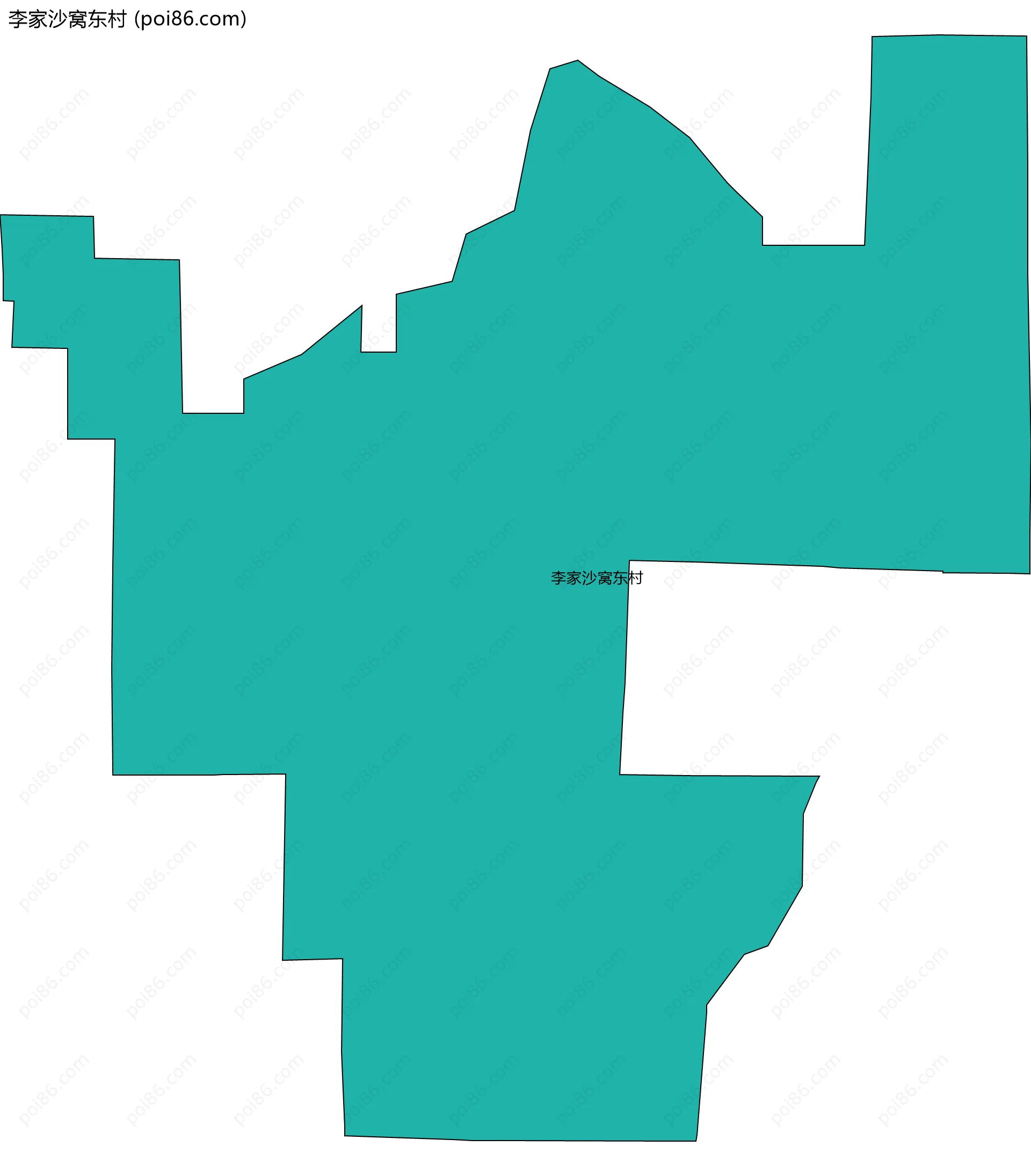 李家沙窝东村边界地图