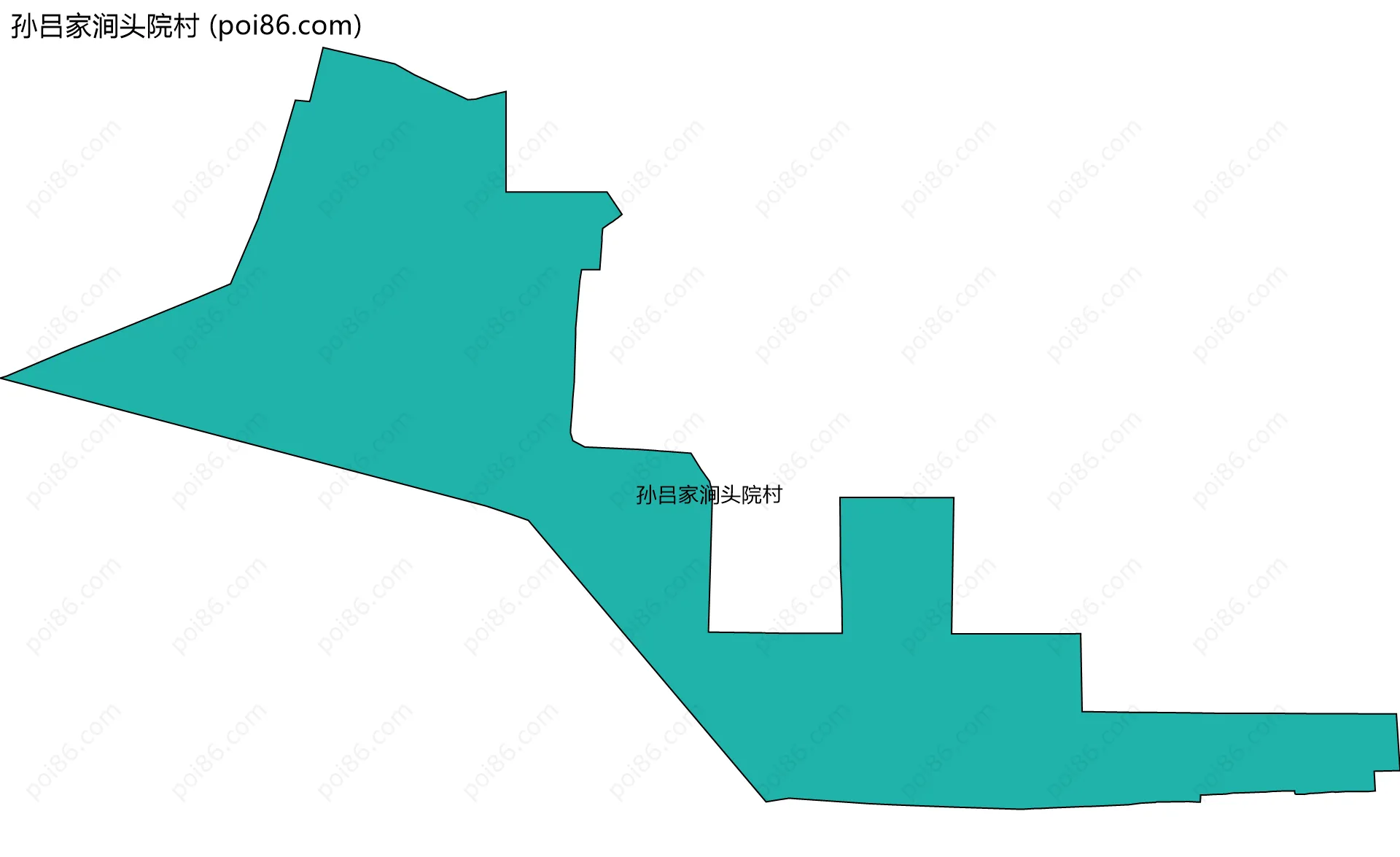 孙吕家涧头院村边界地图