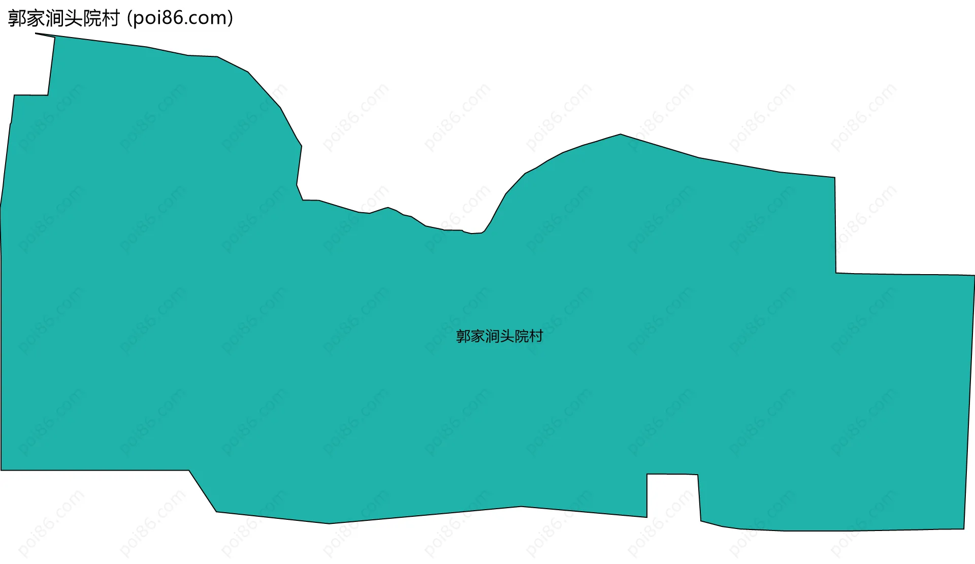 郭家涧头院村边界地图