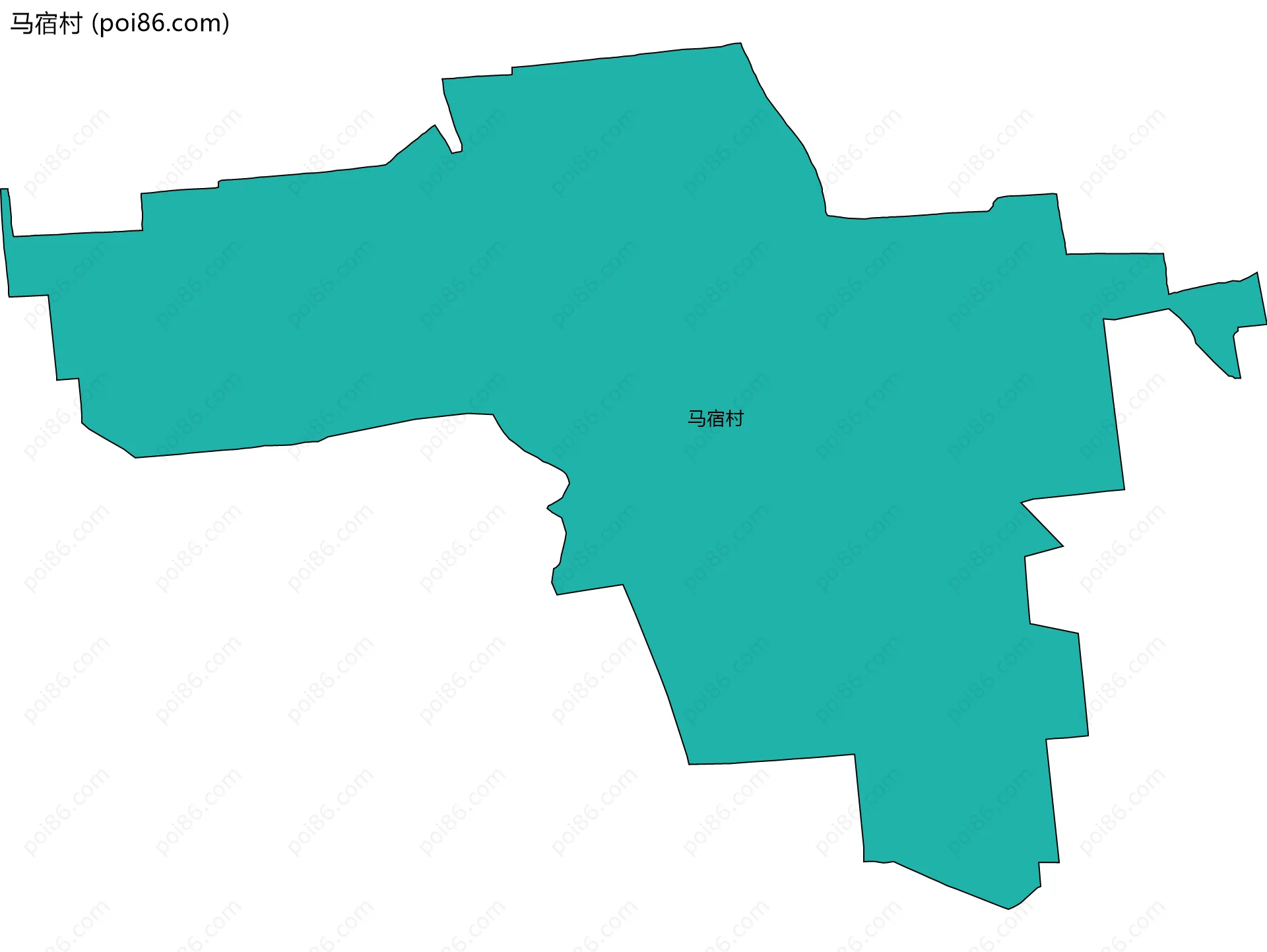 马宿村边界地图