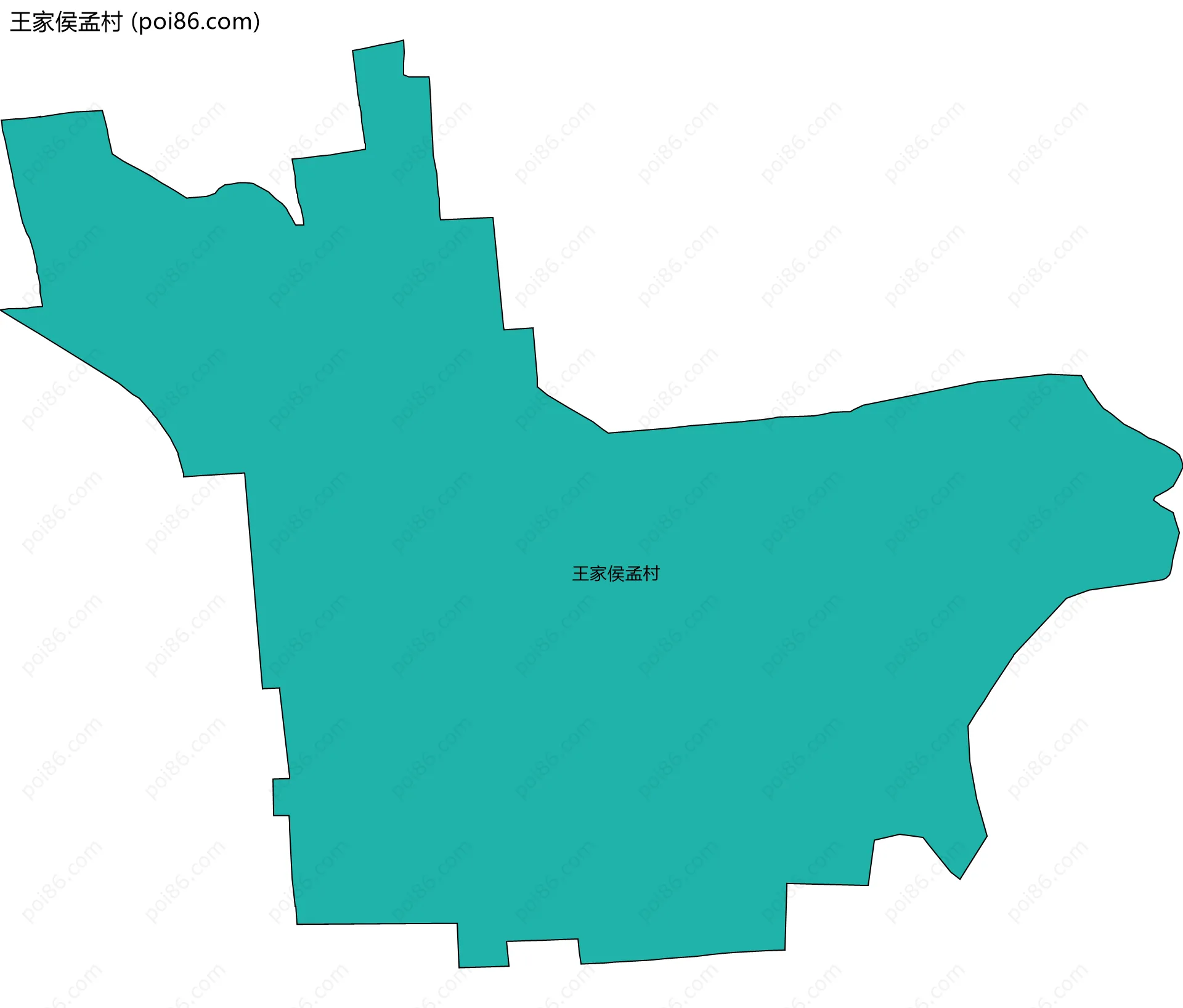 王家侯孟村边界地图