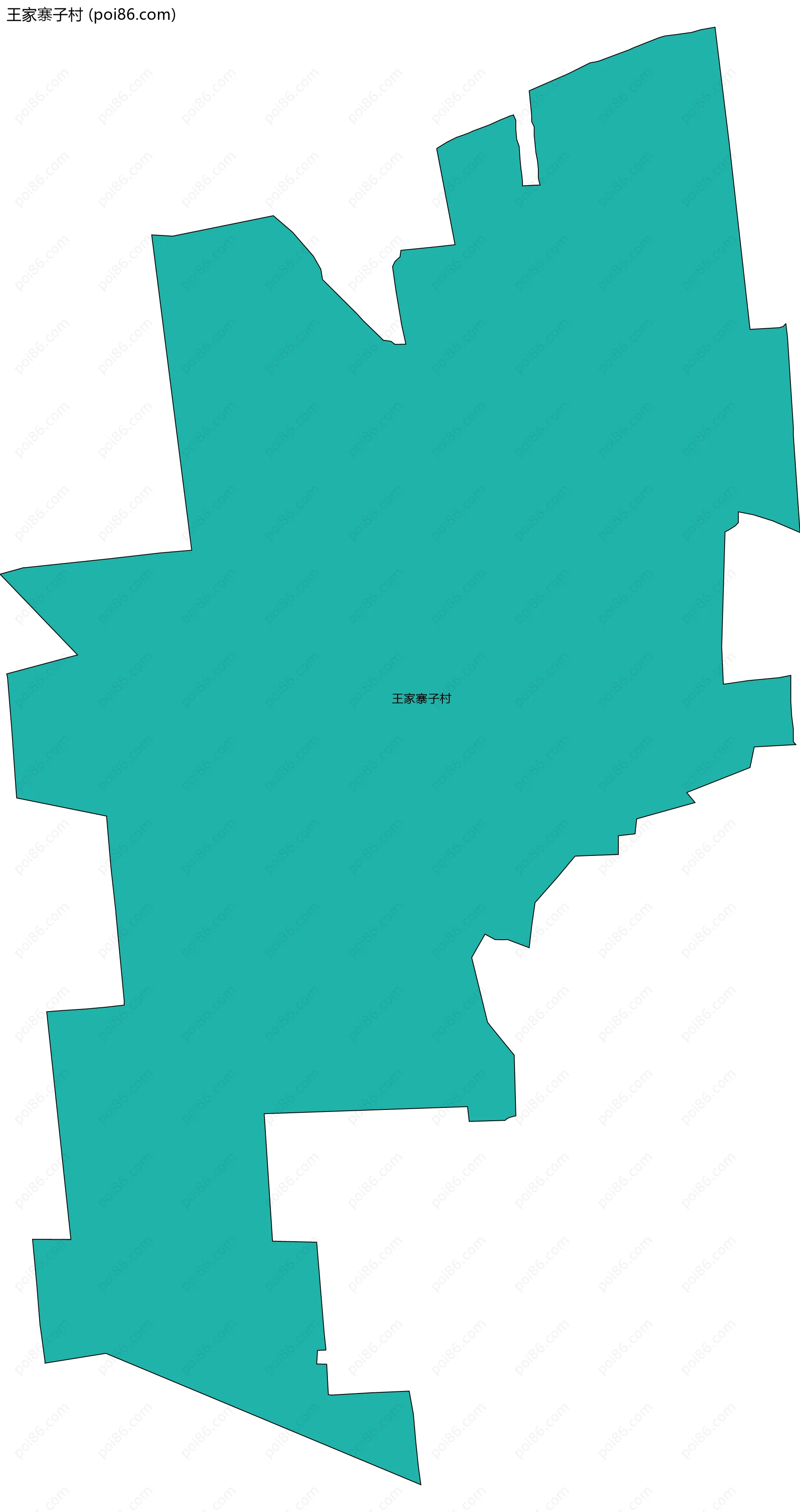 王家寨子村边界地图