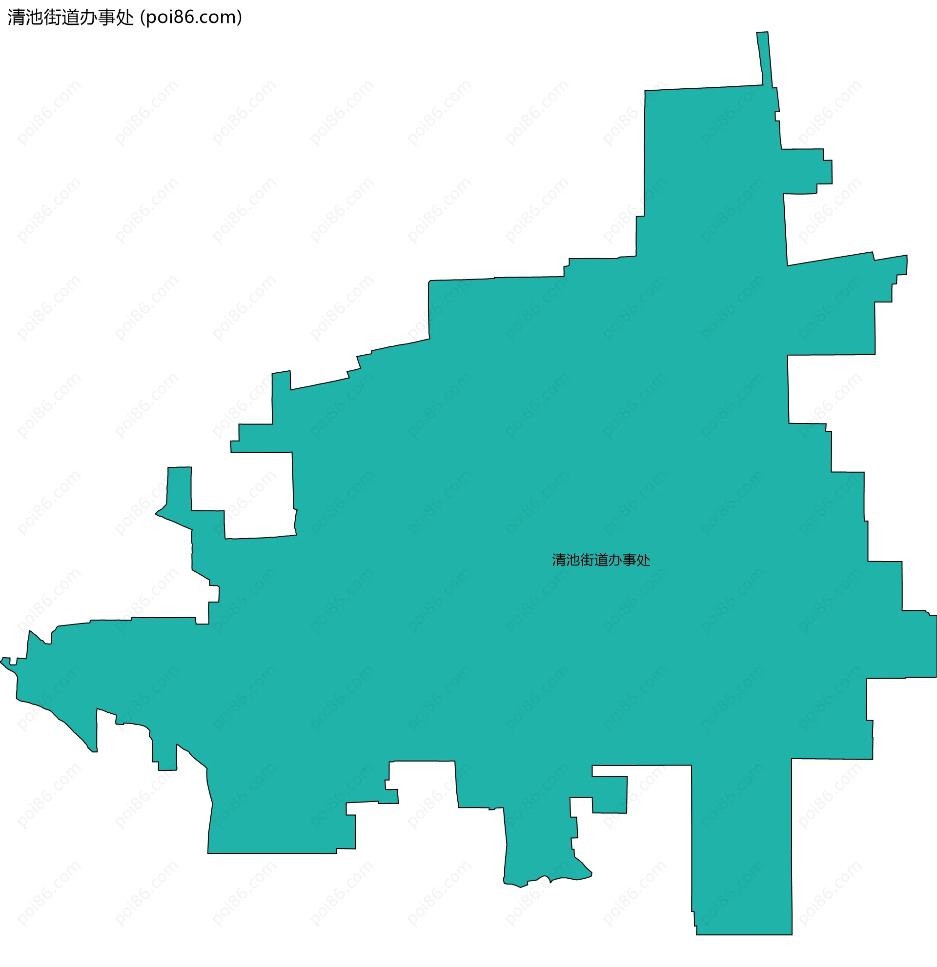 清池街道办事处边界地图