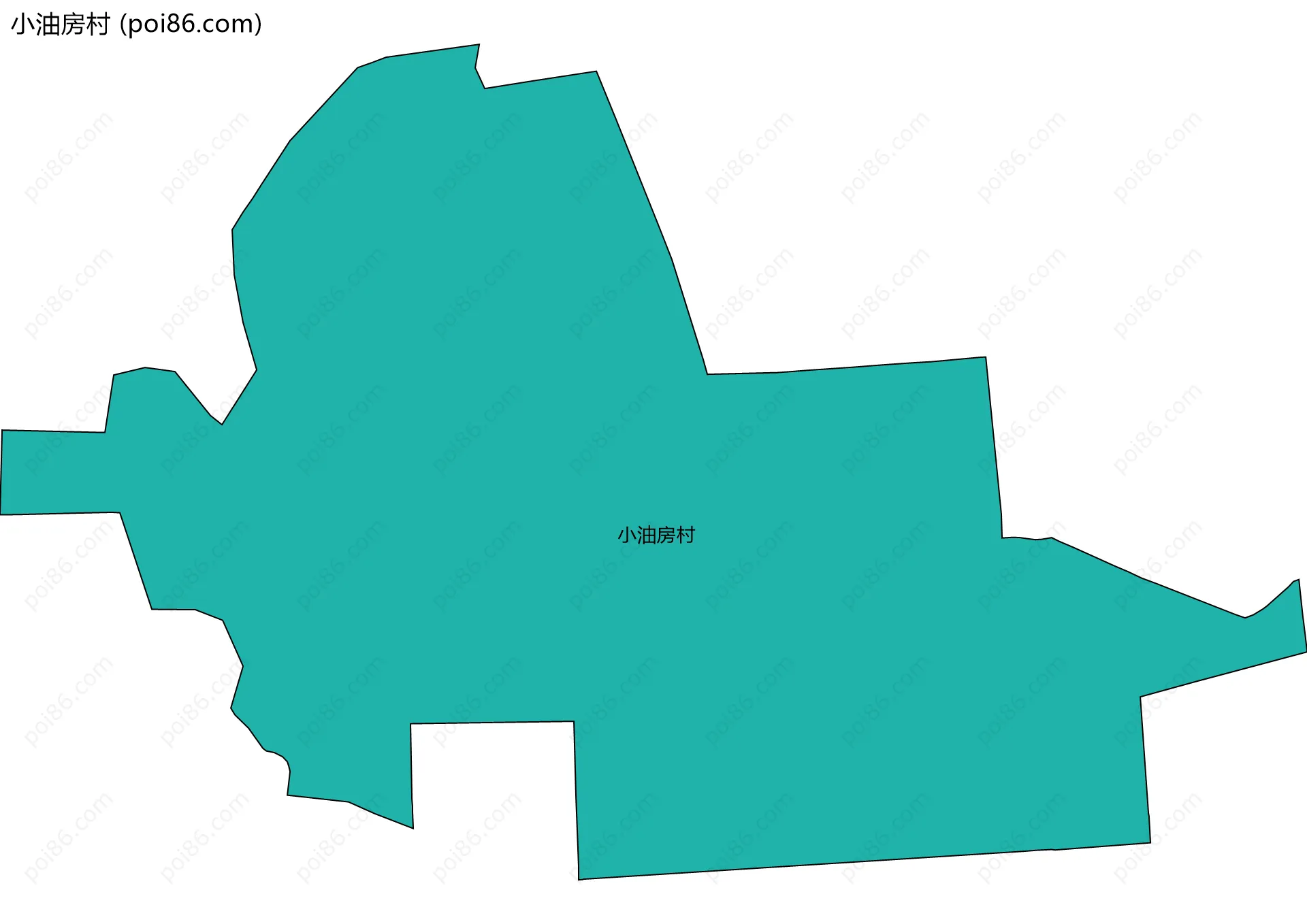 小油房村边界地图