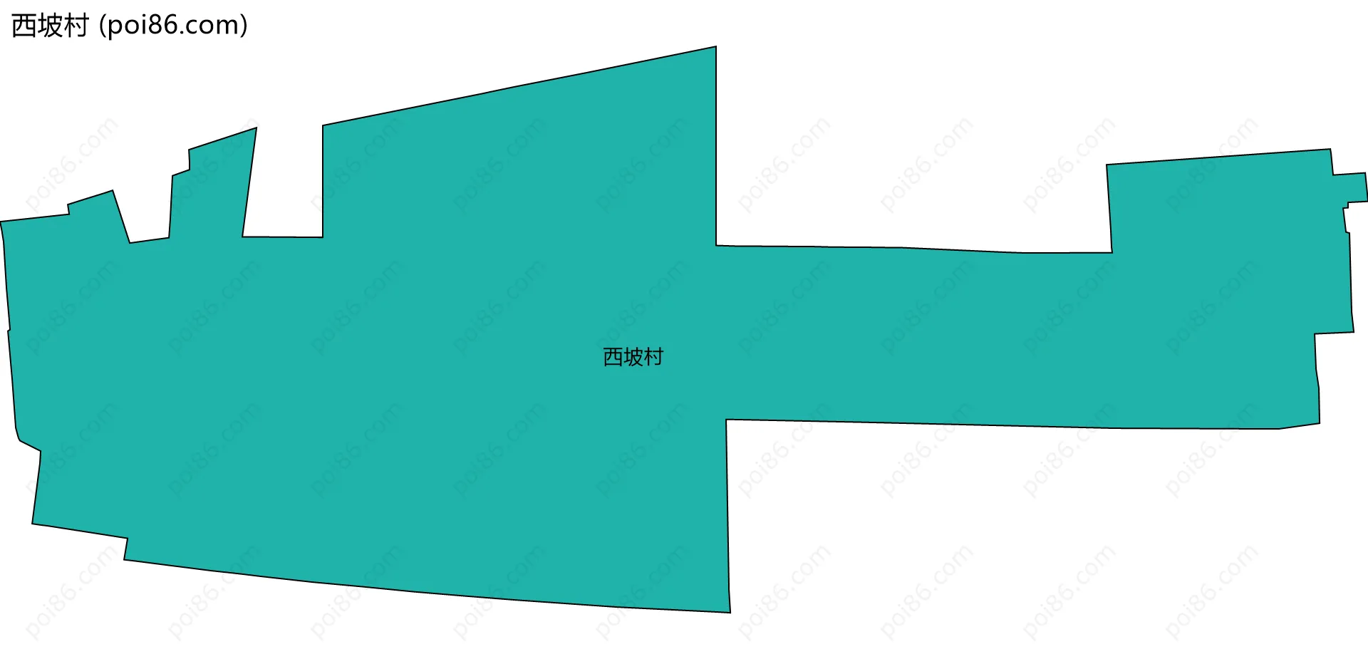 西坡村边界地图