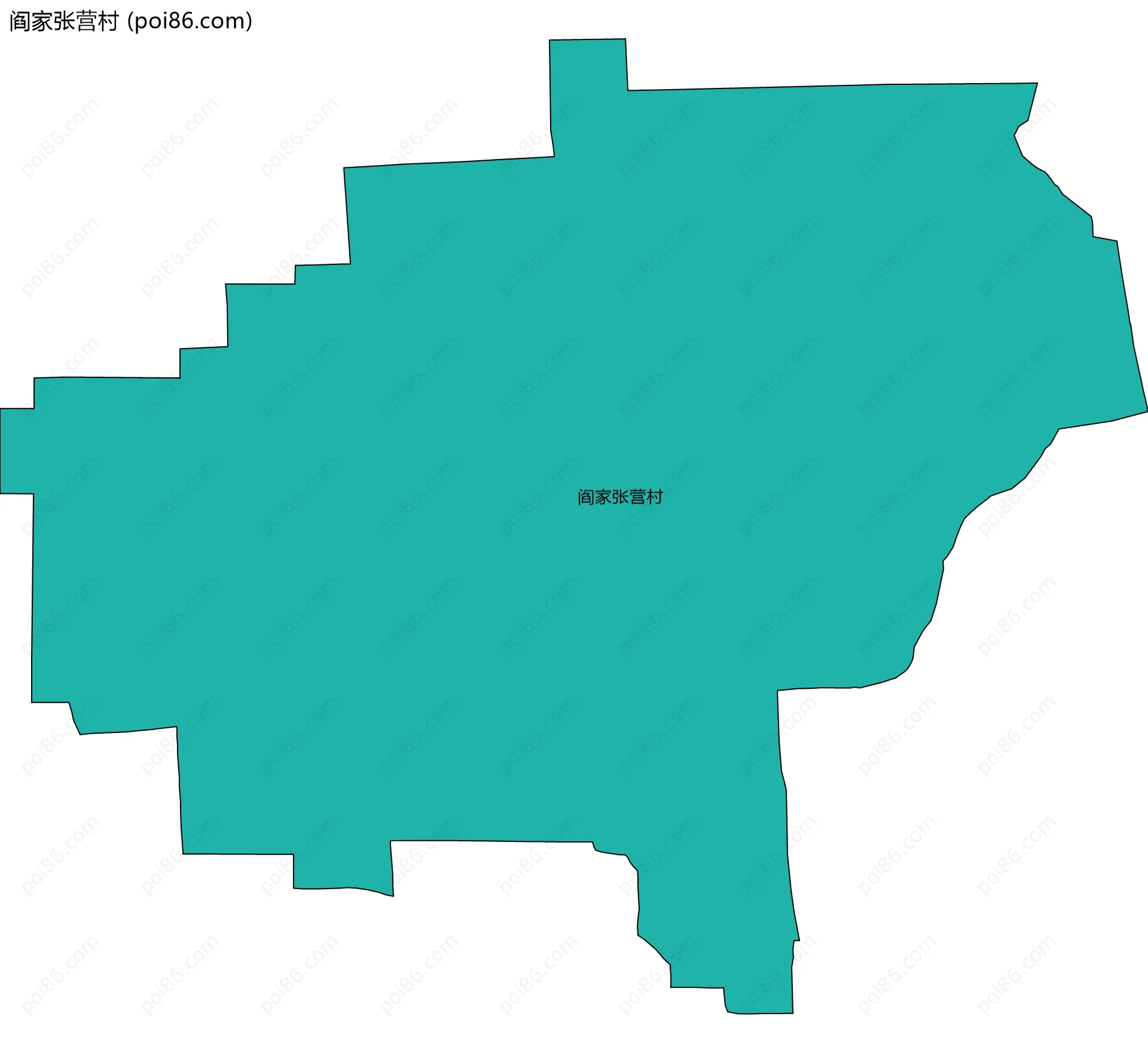 阎家张营村边界地图