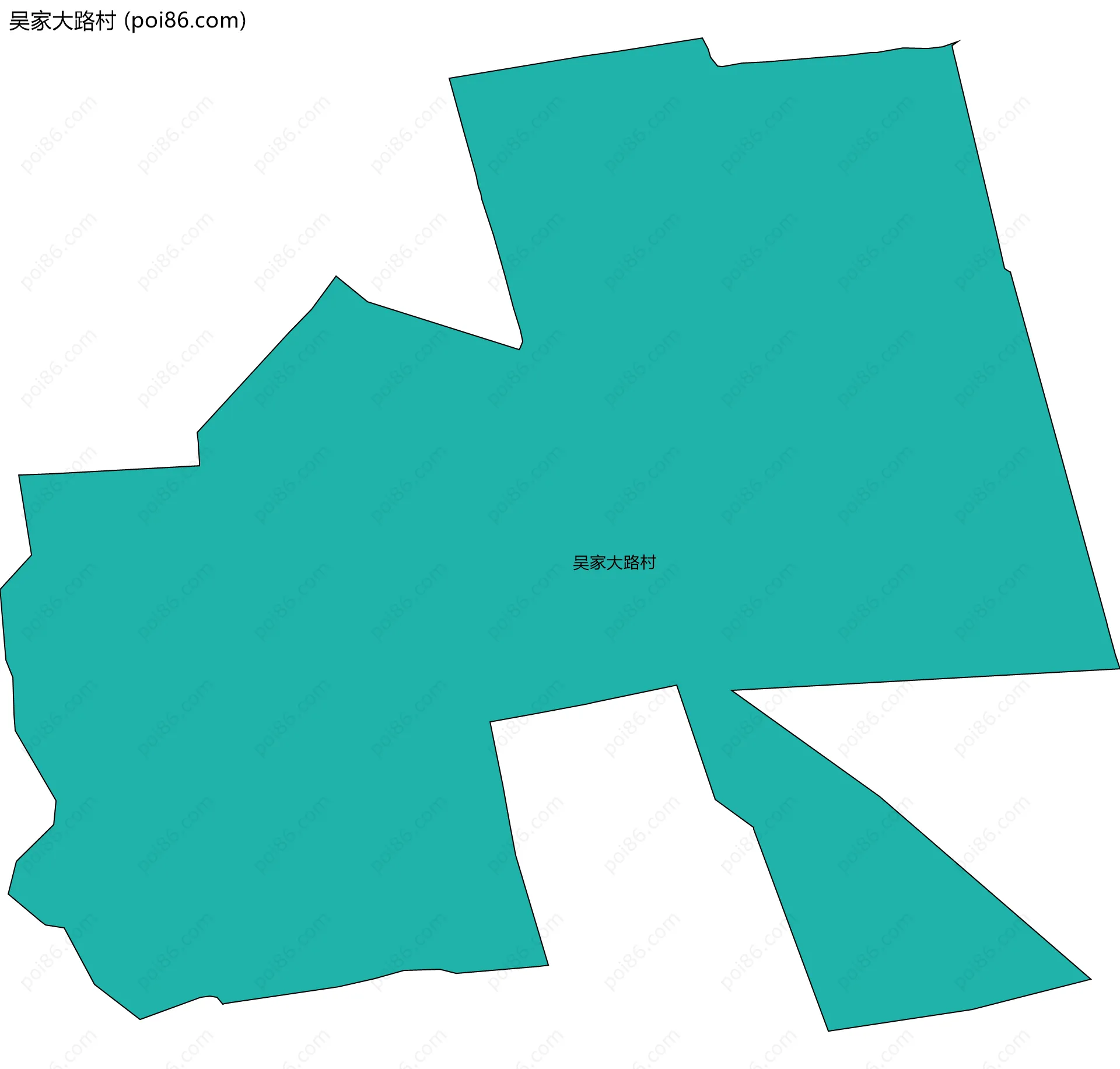 吴家大路村边界地图