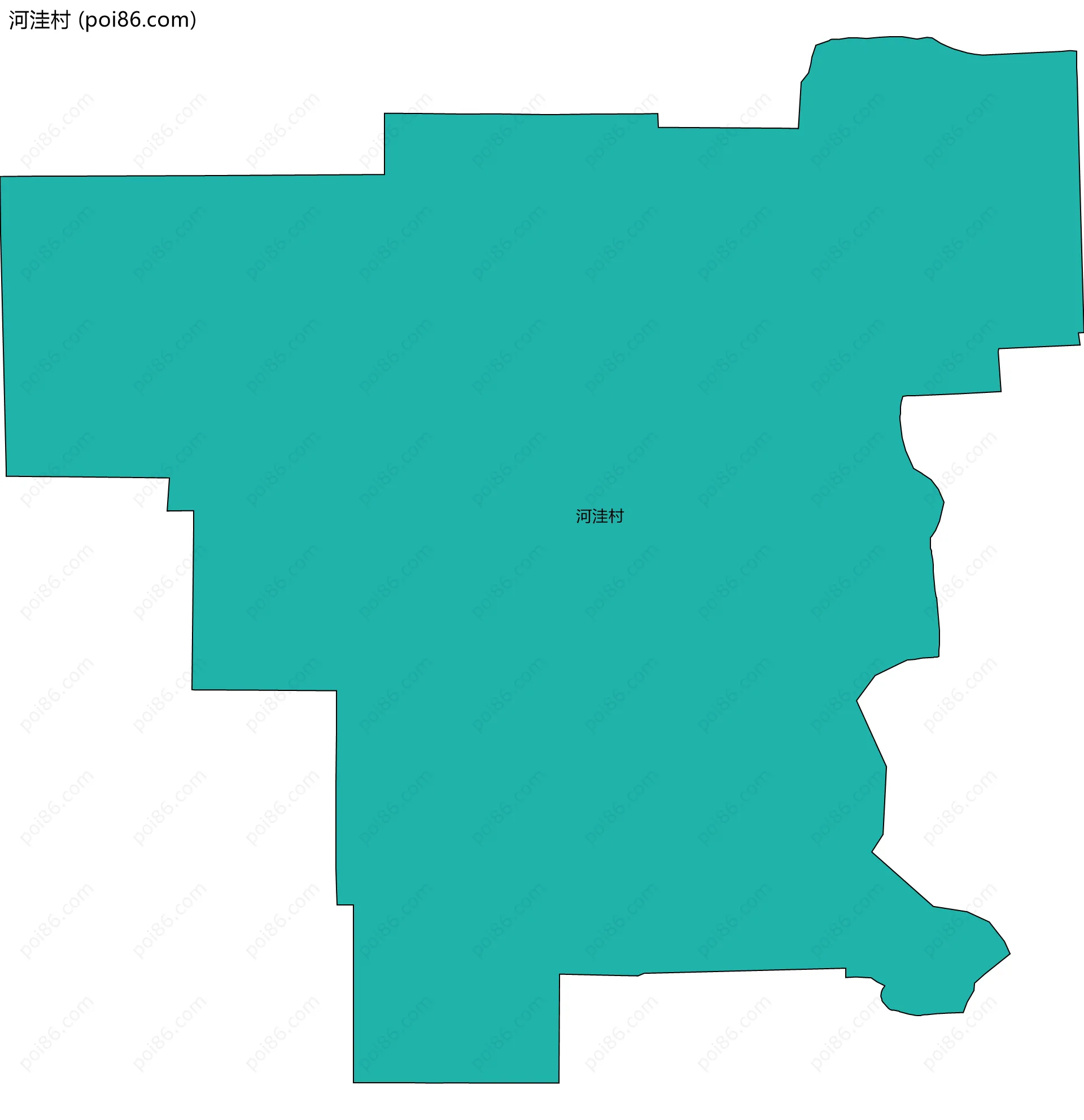 河洼村边界地图