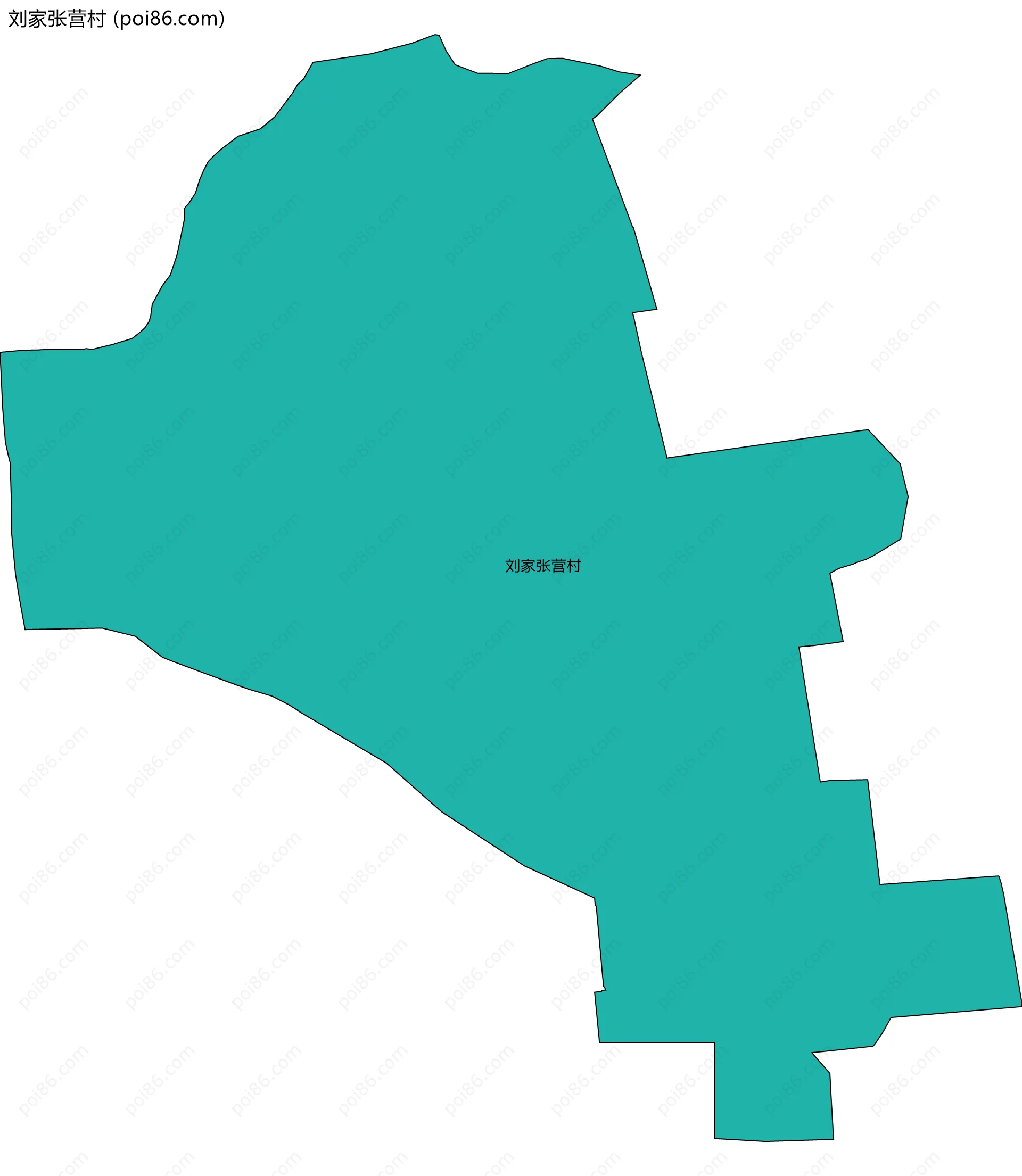 刘家张营村边界地图