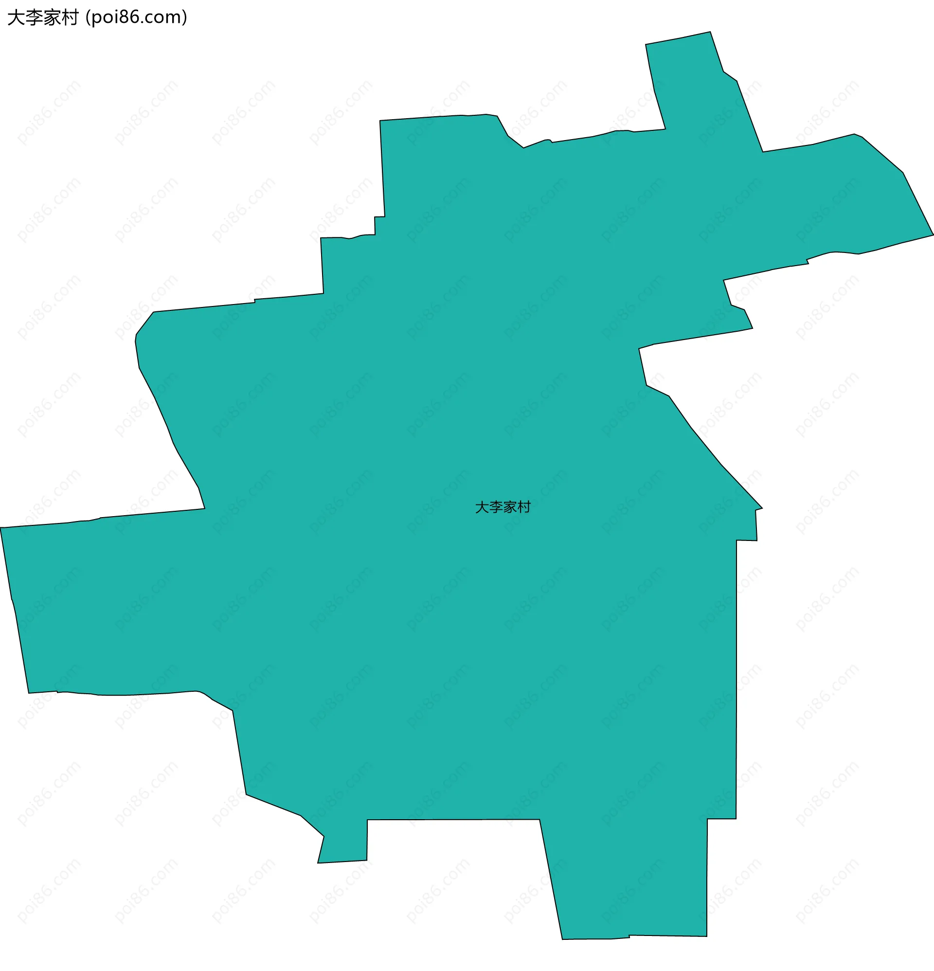 大李家村边界地图